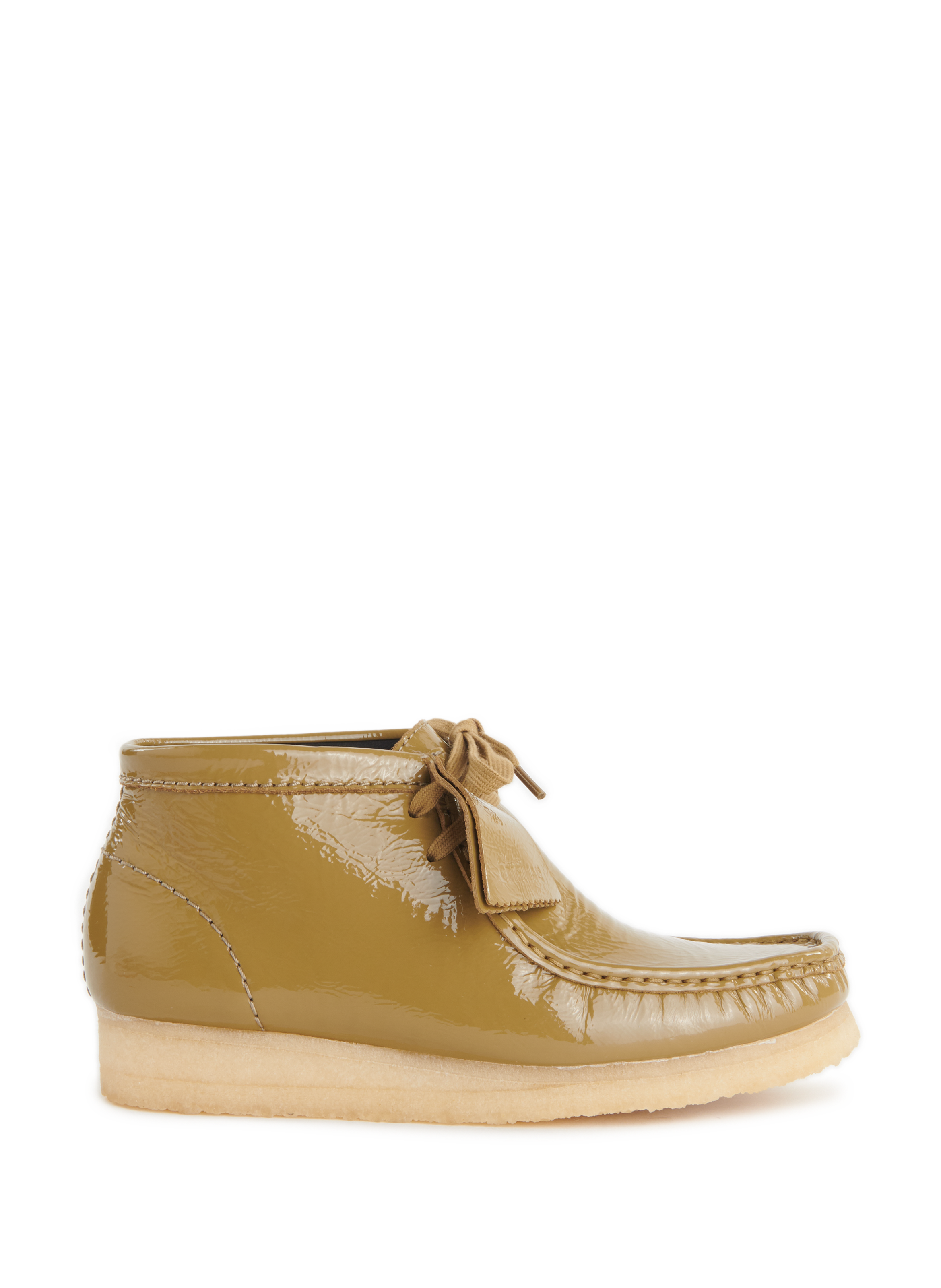CLARKS Wallabee leather ankle boots Green