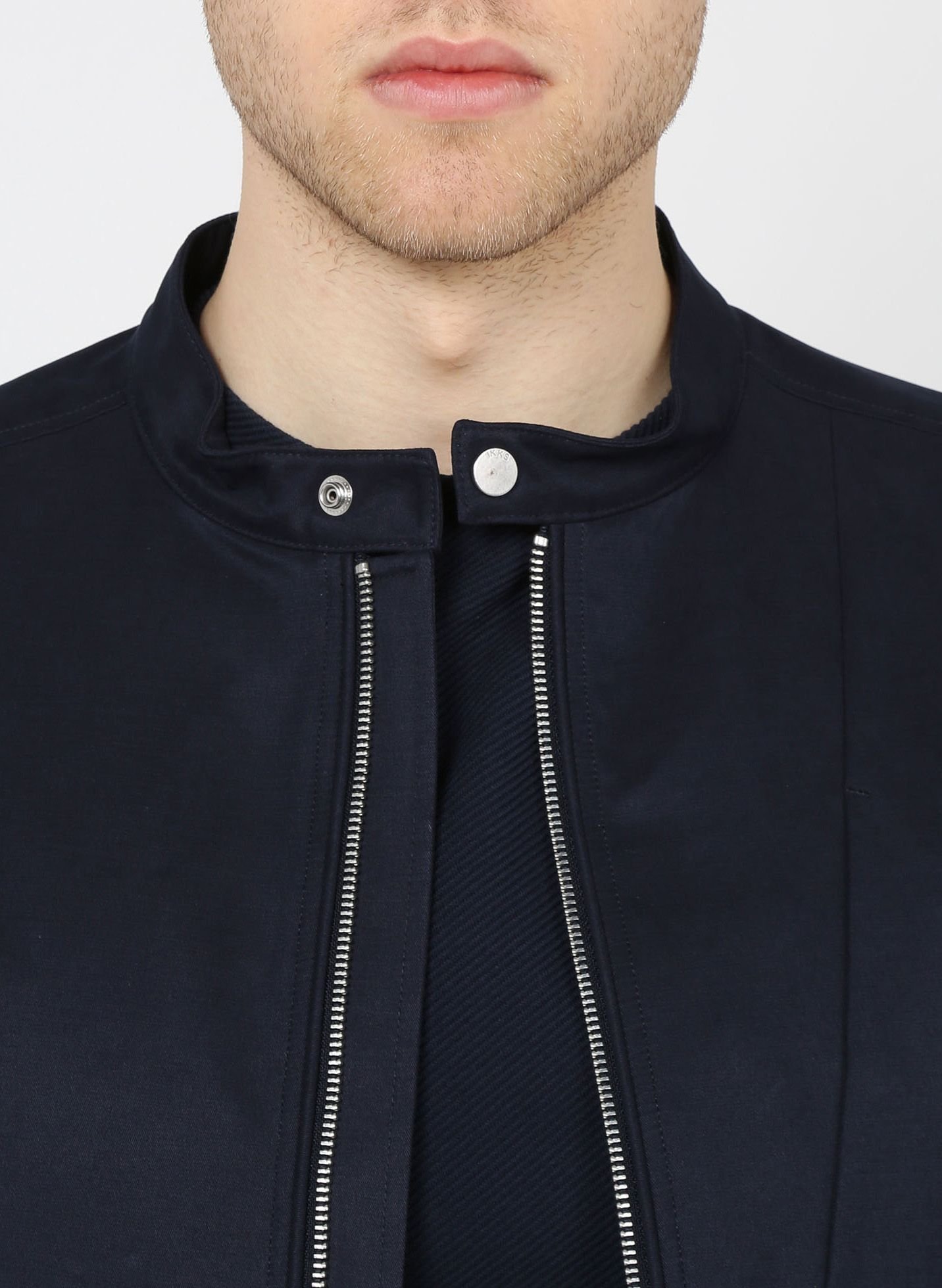 Blouson col rond en coton mélangé IKKS 