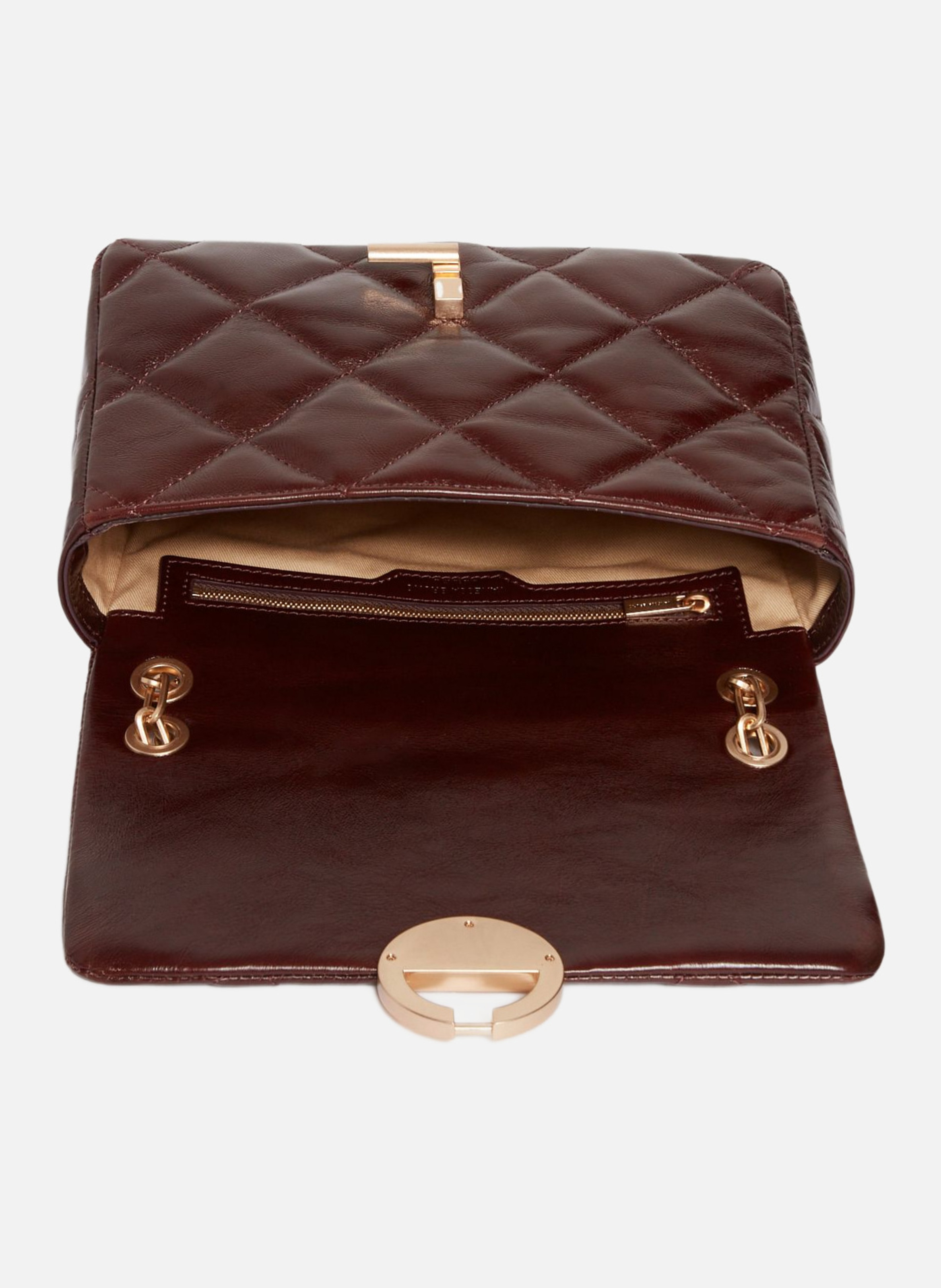 Grand sac moon en cuir VANESSA BRUNO Marron