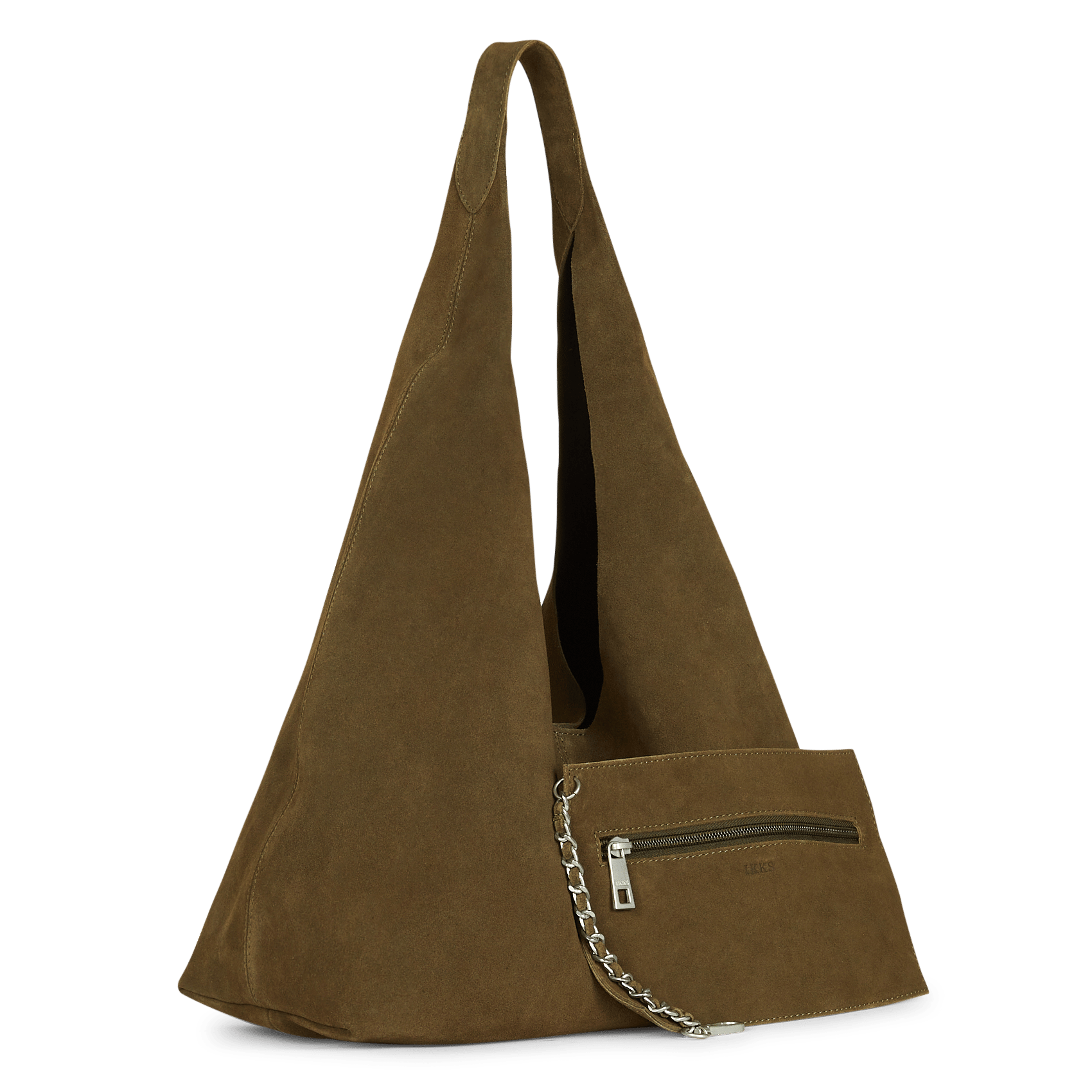 Sac à main en cuir IKKS Kaki