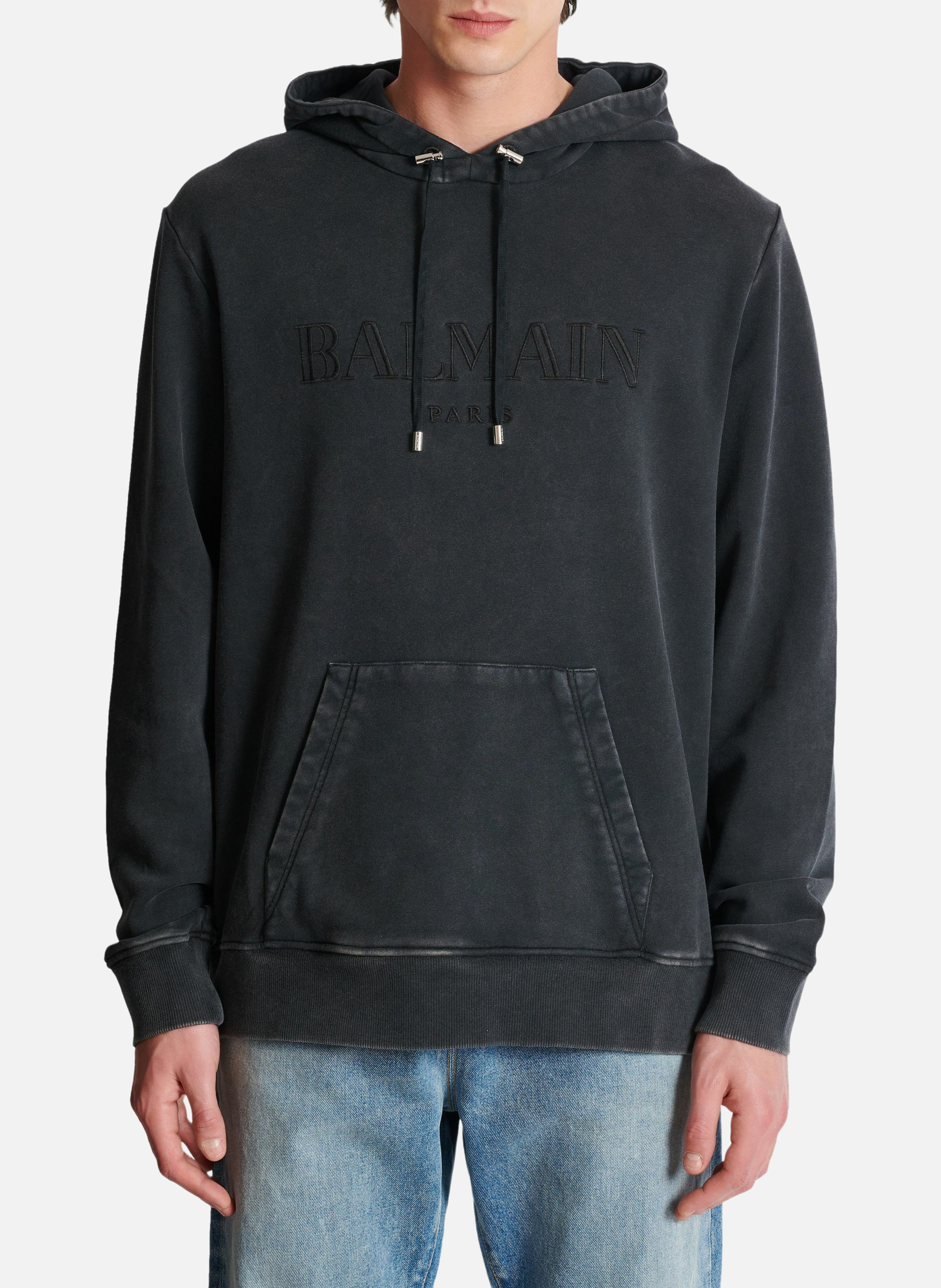 Hoodie brodé balmain vintage BALMAIN Gris
