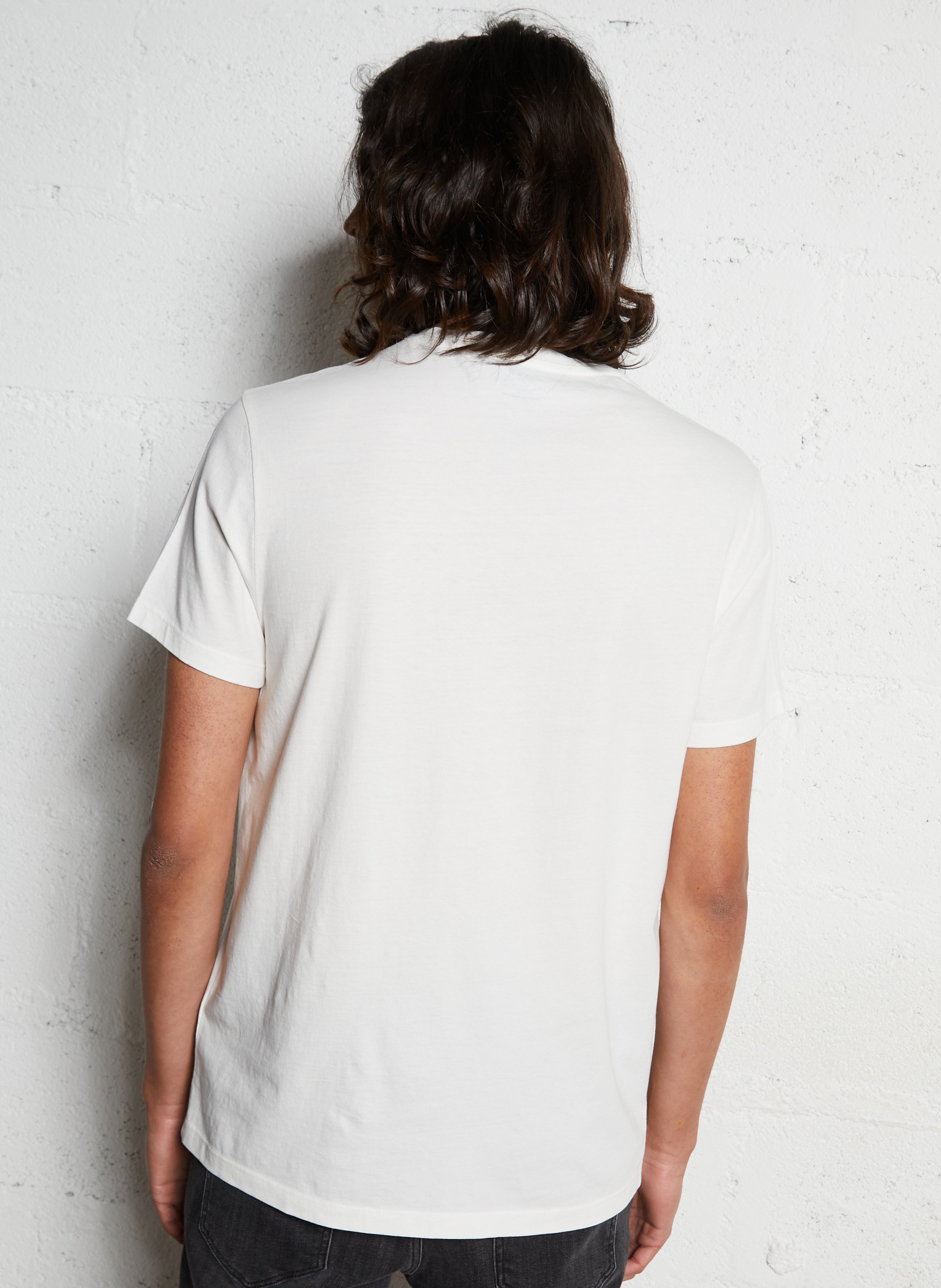 Tee-shirt droit en coton imprimé IKKS Blanc