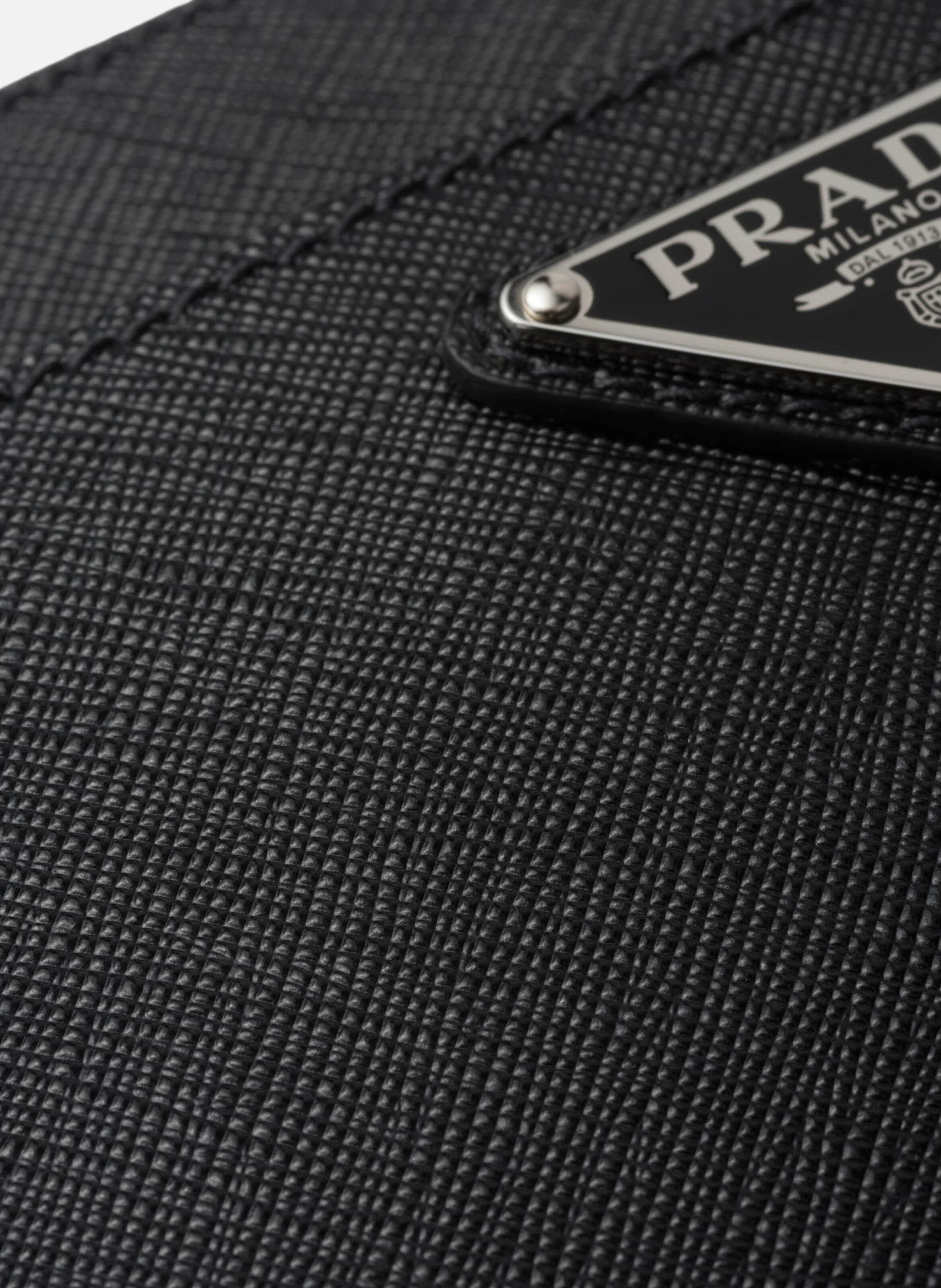 Sac en cuir saffiano pour homme PRADA Noir