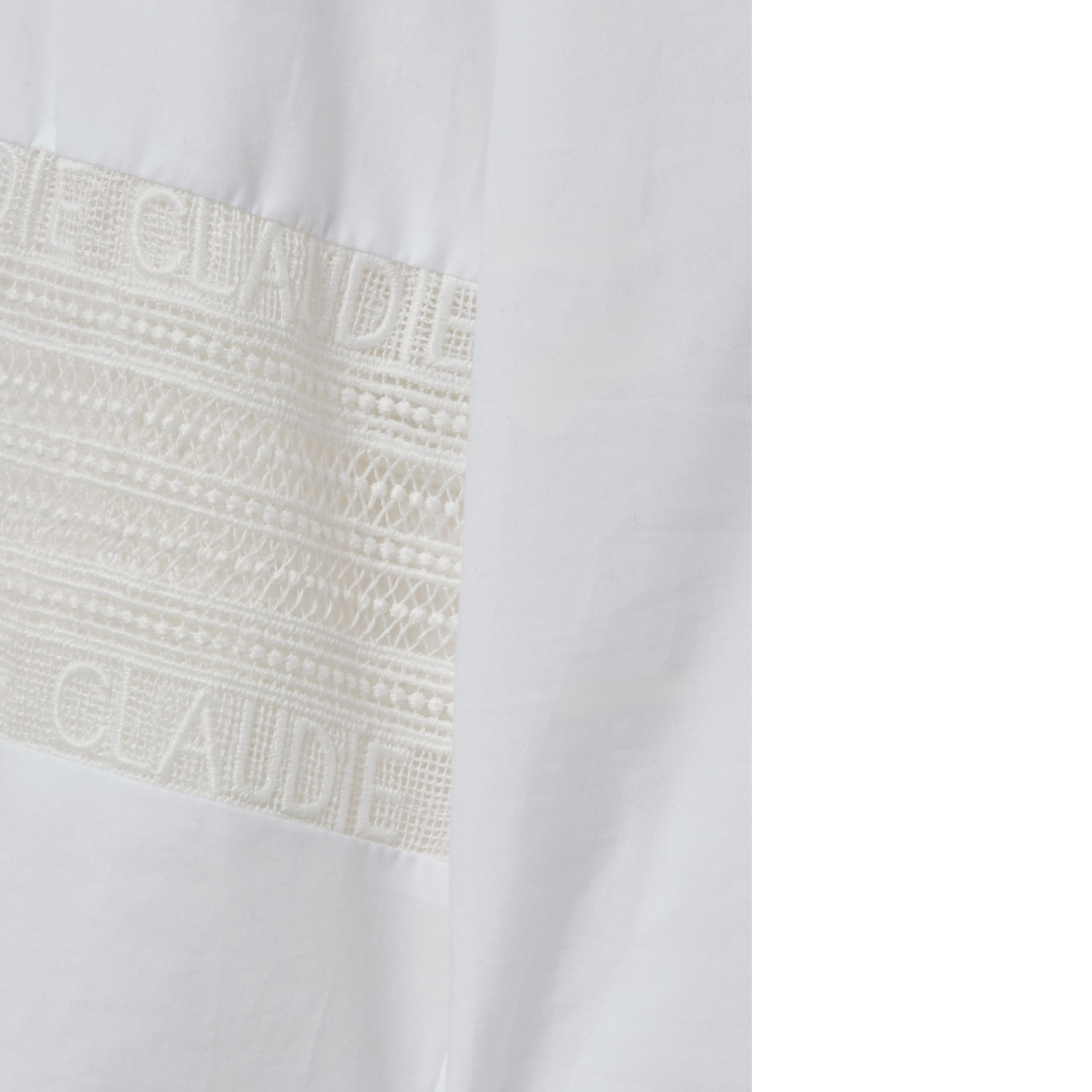 Chemise à col volanté en coton CLAUDIE PIERLOT Blanc