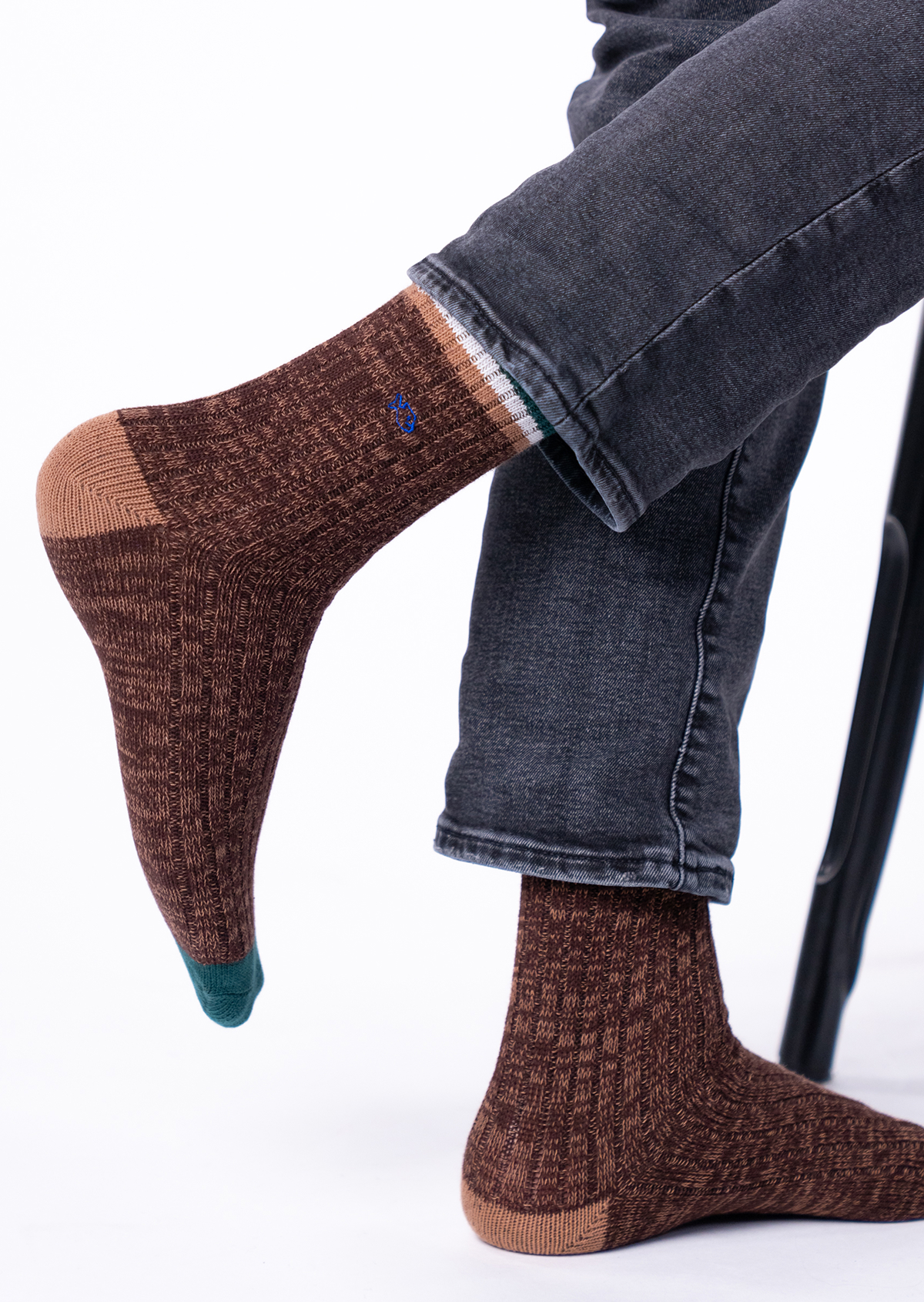 Chaussettes en coton épais club BILLYBELT Marron