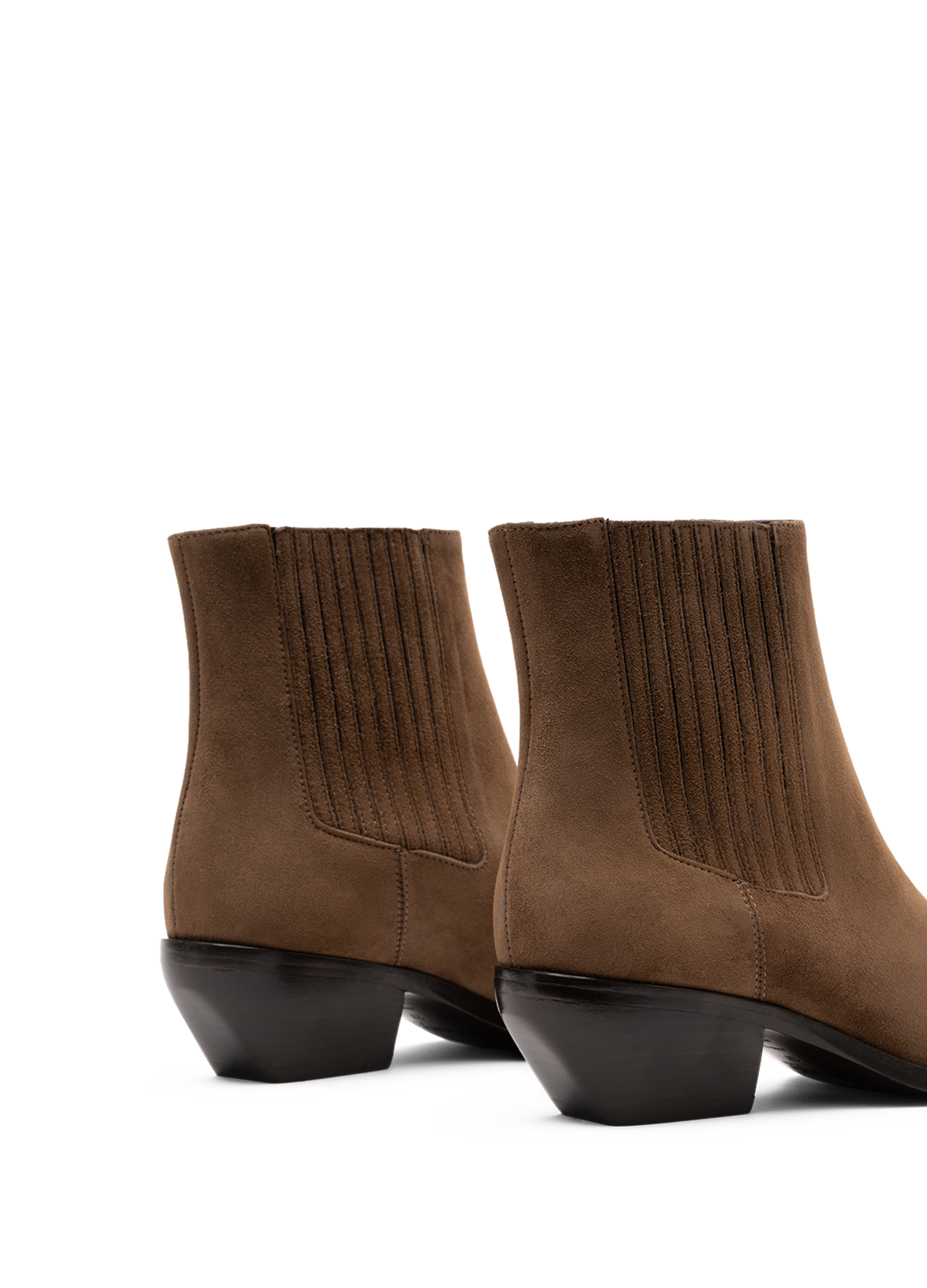 Bottines kira en chevre velours PARALLELE Gris