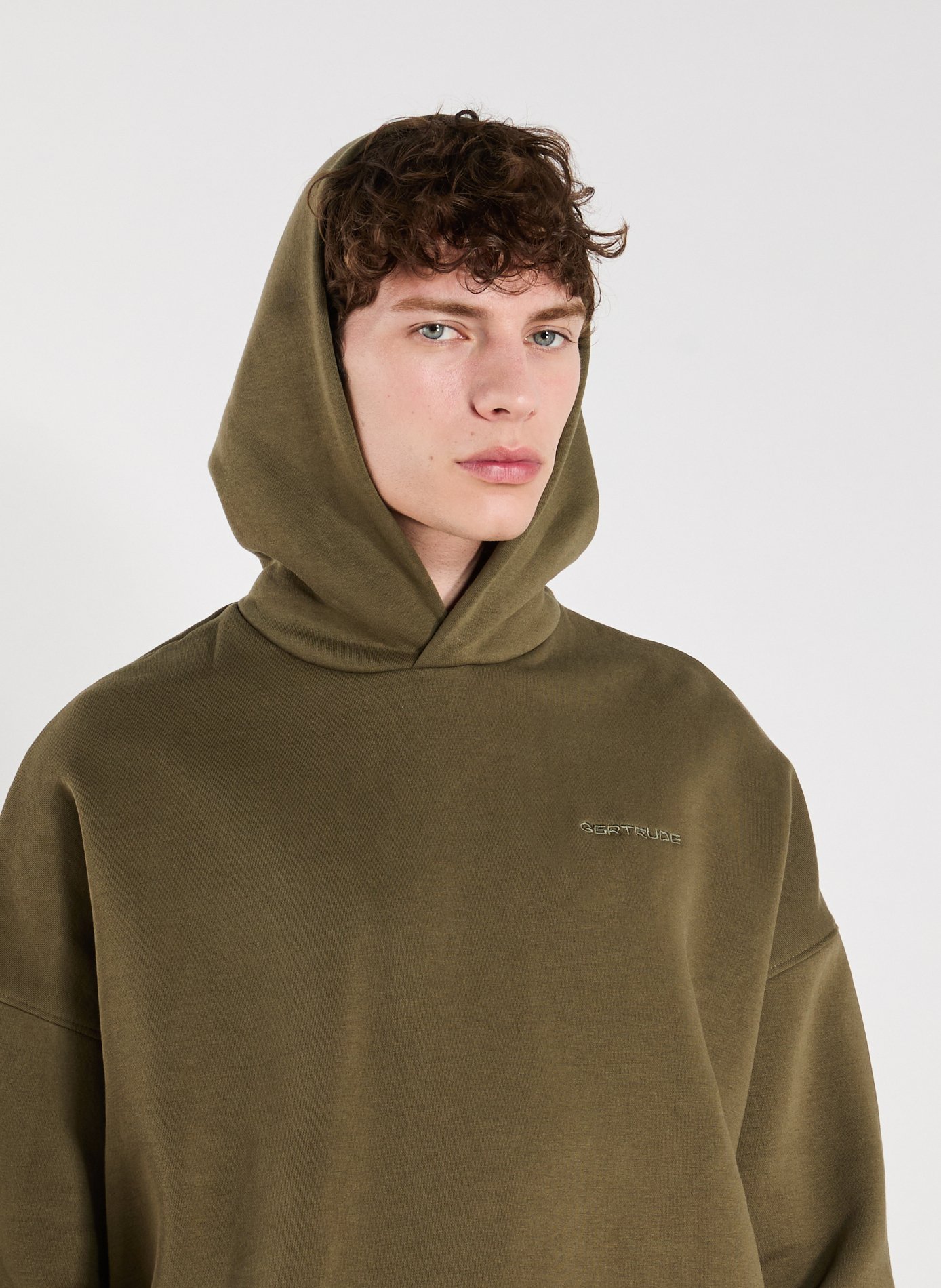 Cotton Blend Hoodie GERTRUDE ET GASTON Khaki