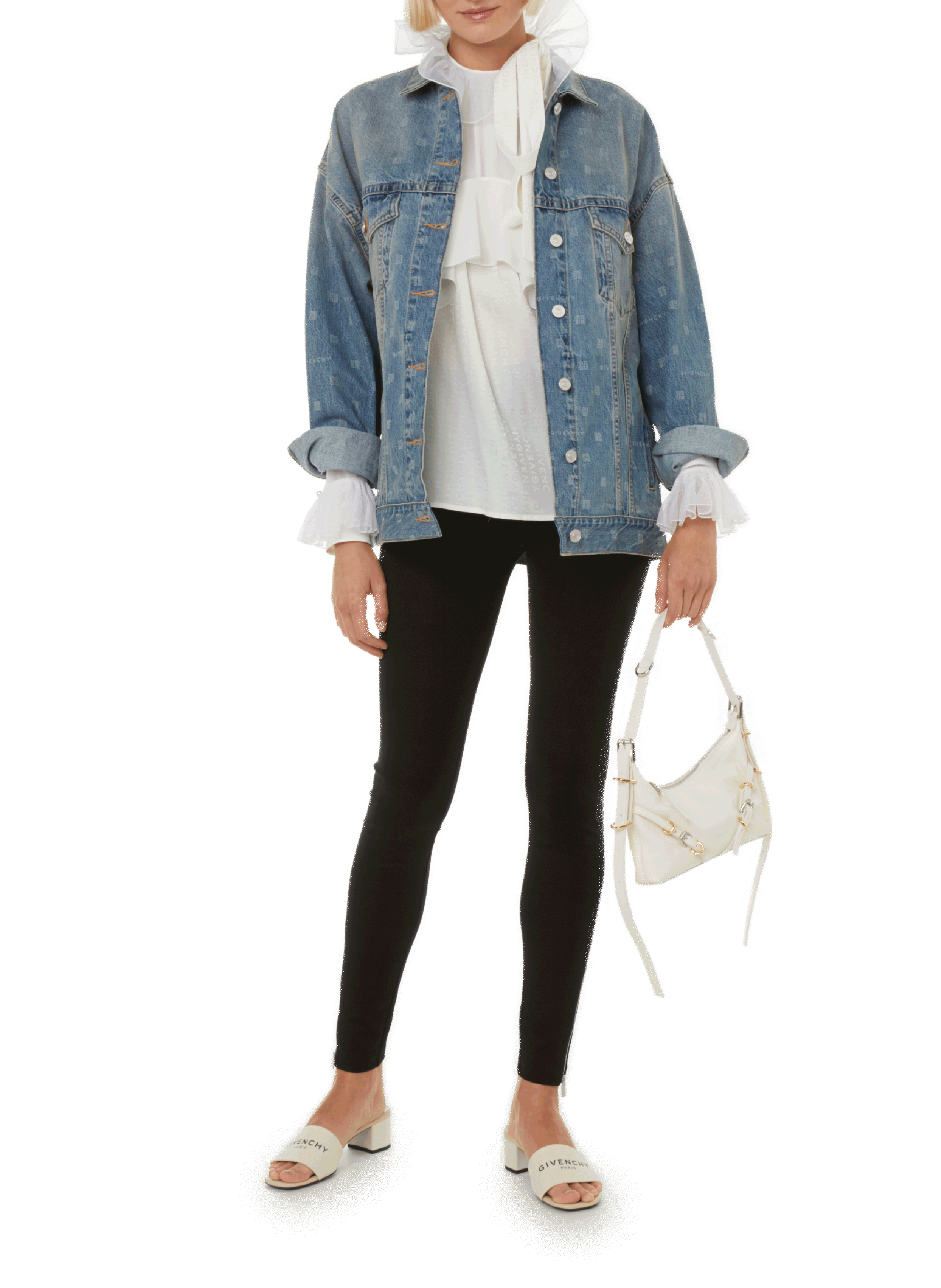 Sheer silk blouse GIVENCHY White