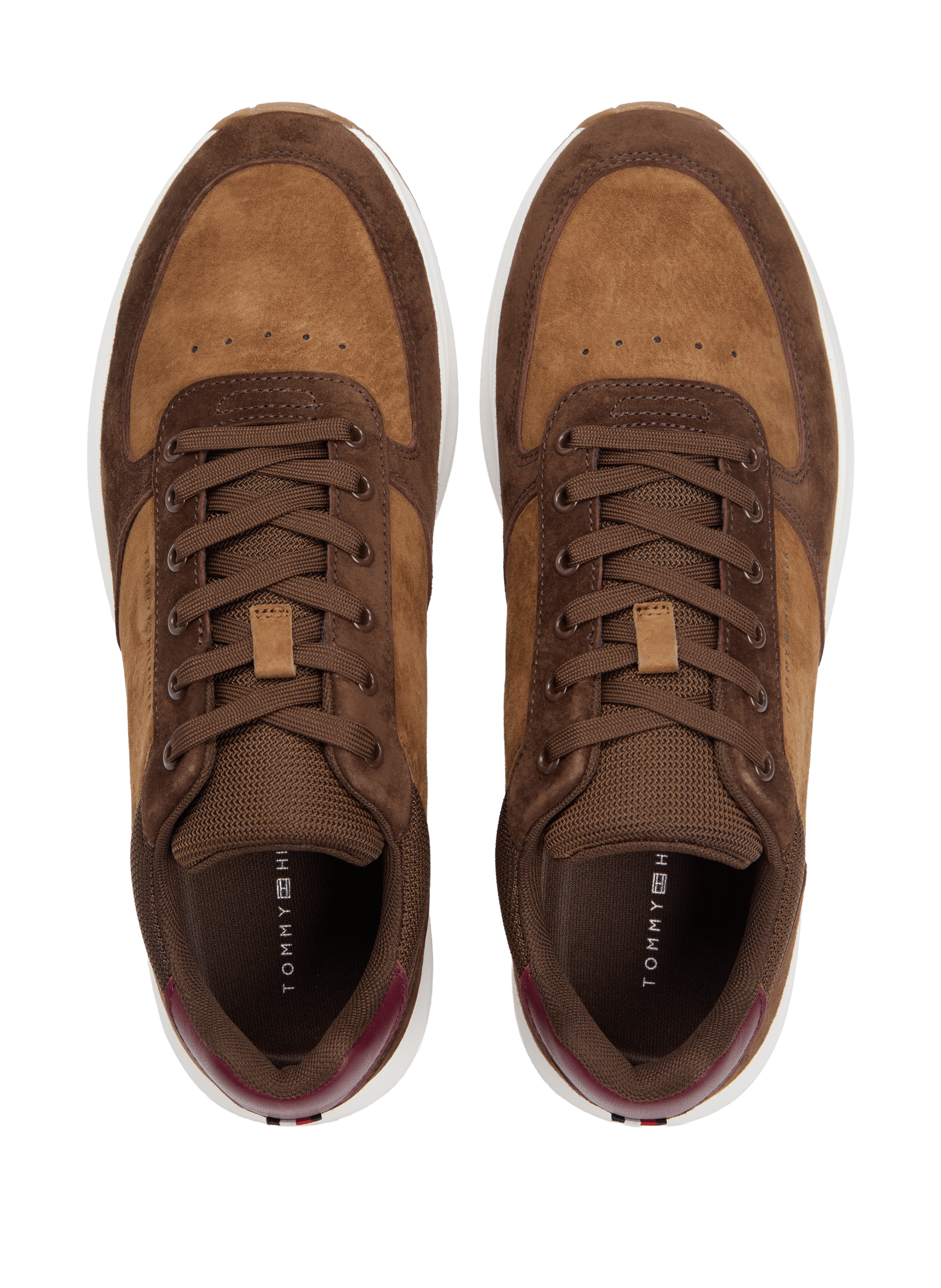 Basket en cuir suede TOMMY HILFIGER Marron