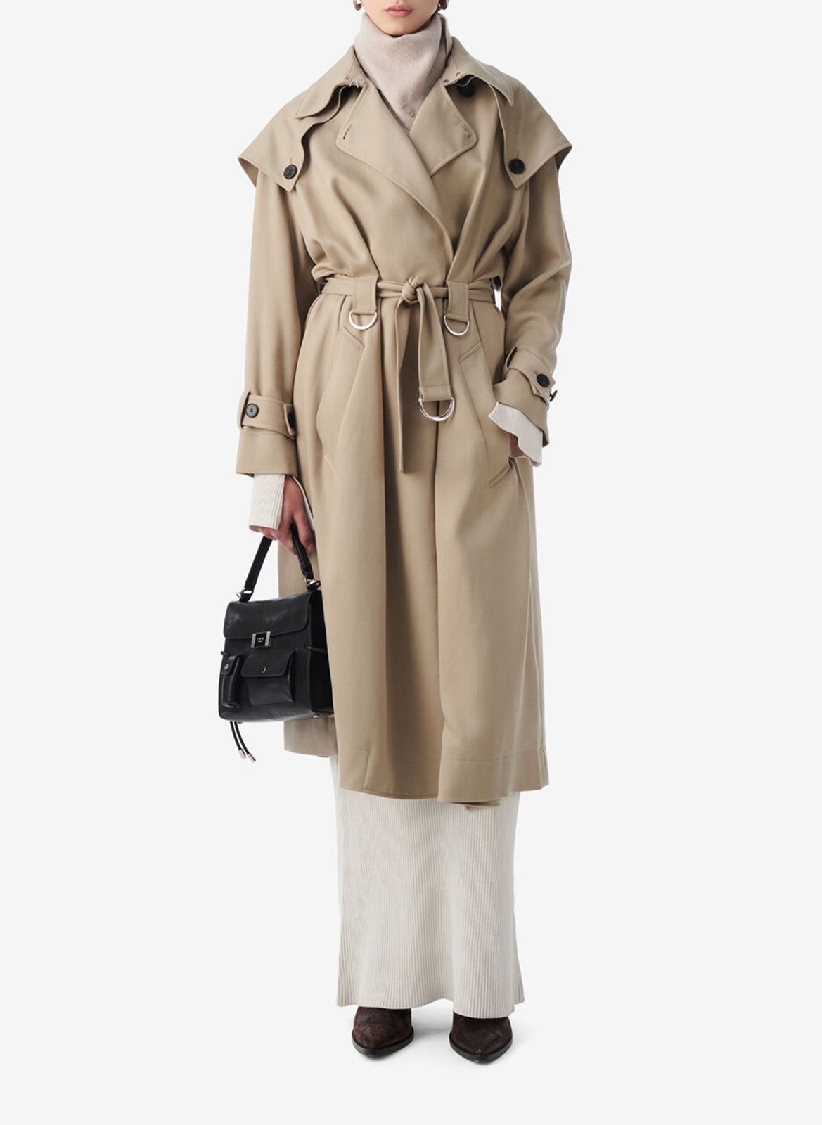 Trench mi-long qaro IRO Beige