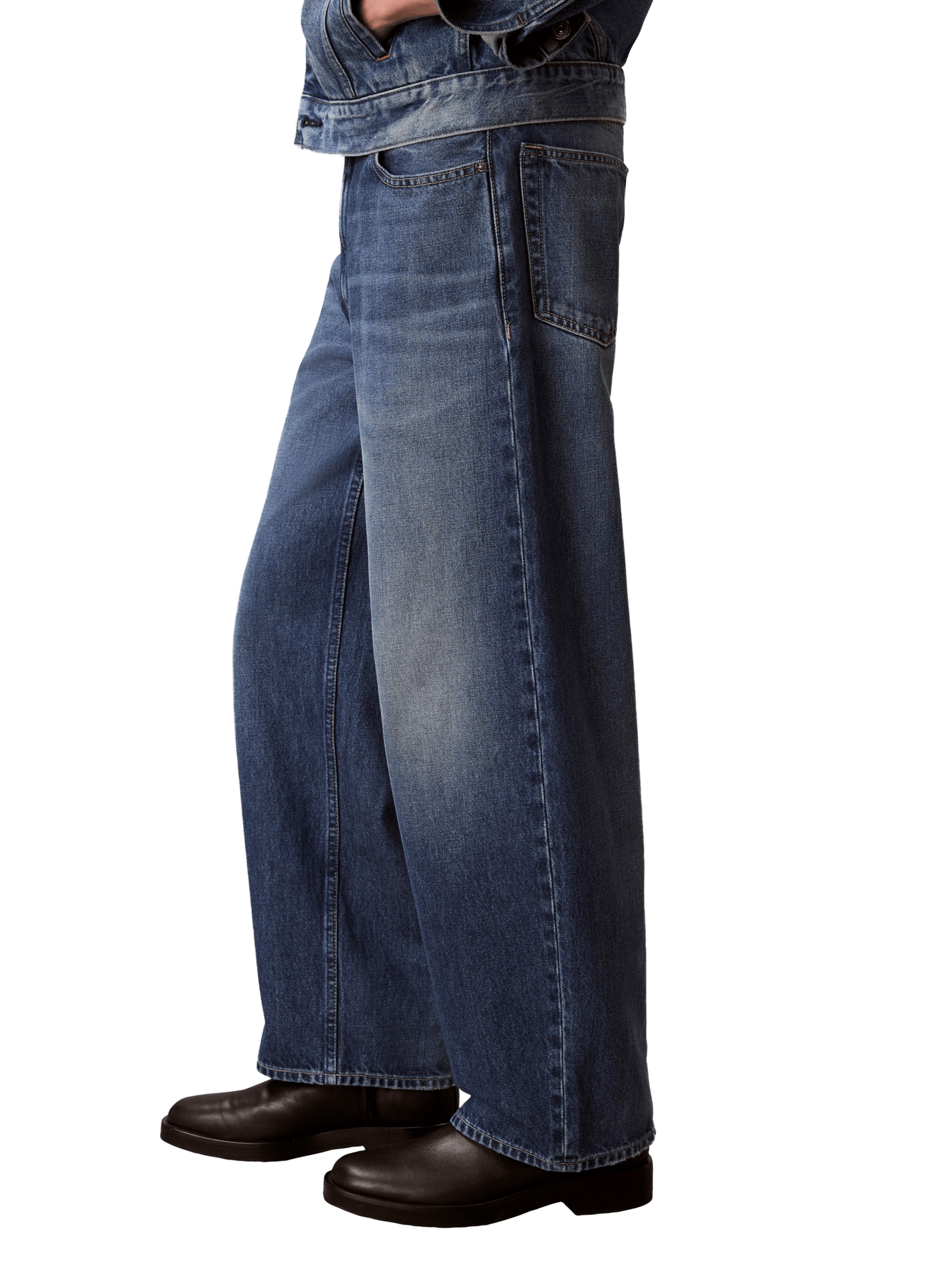 Jean ample en coton CALVIN KLEIN Bleu