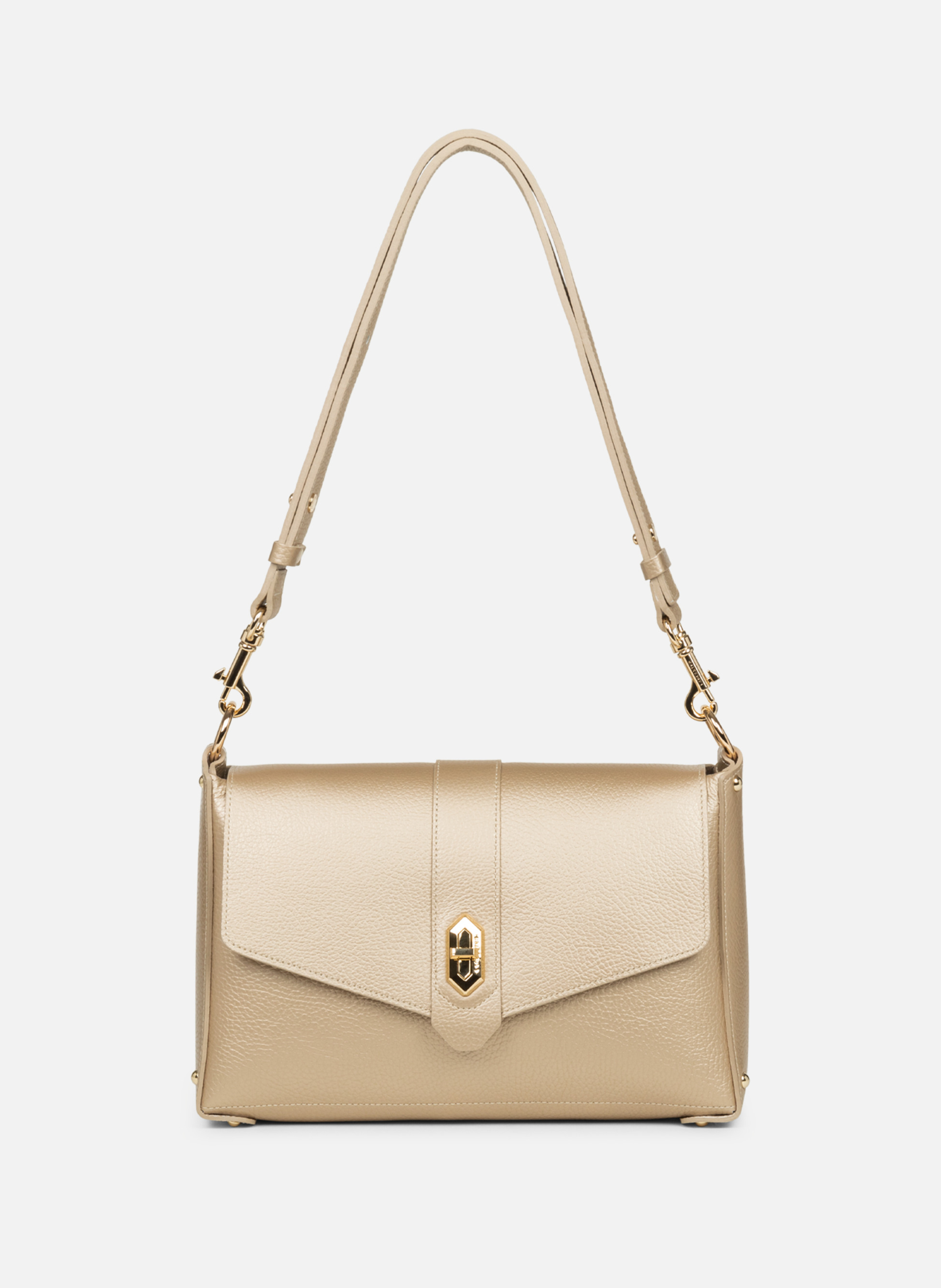 LANCASTER Sac trotteur - top double Doré