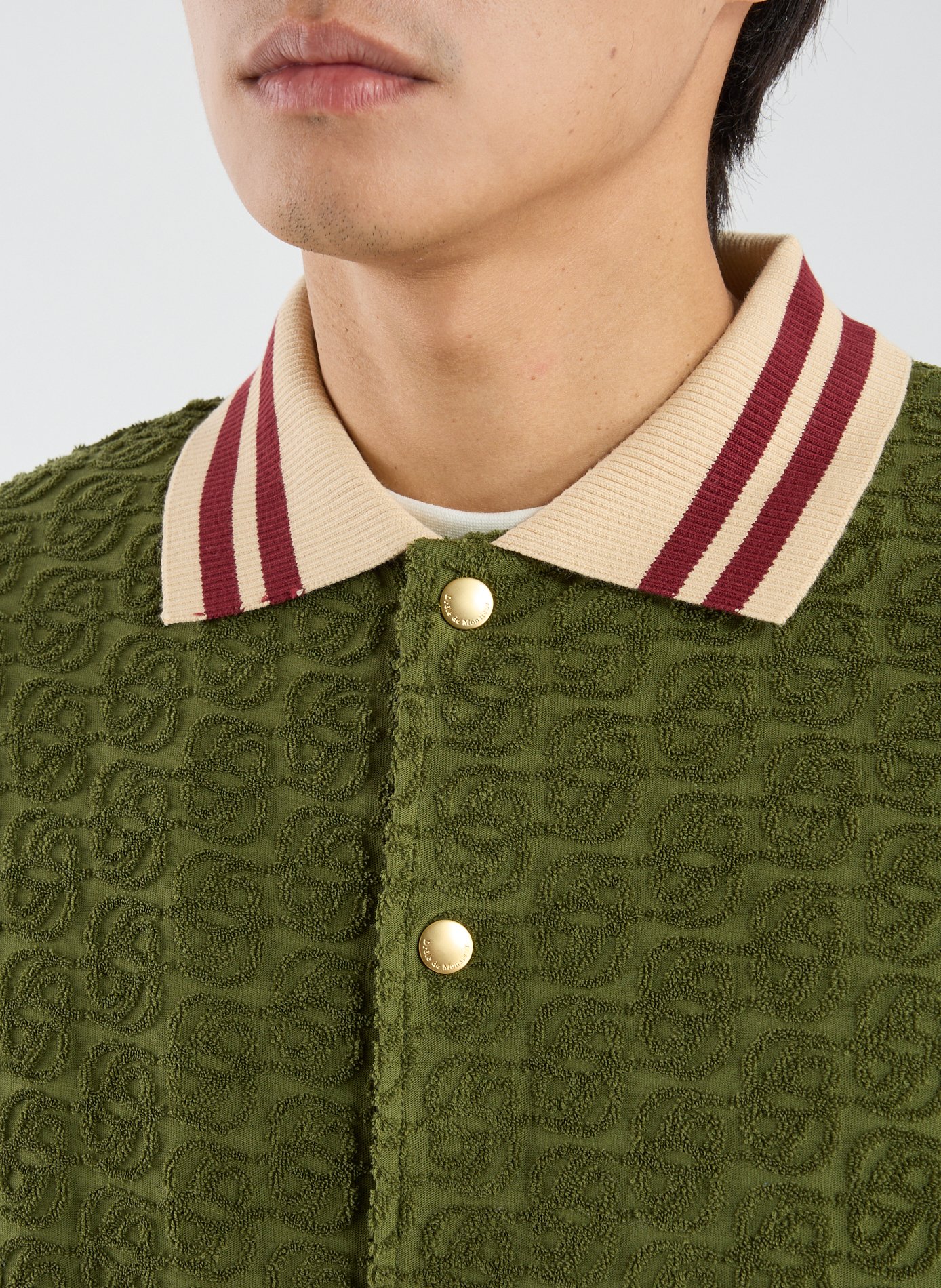 The monogram cotton shirt DROLE DE MONSIEUR Green