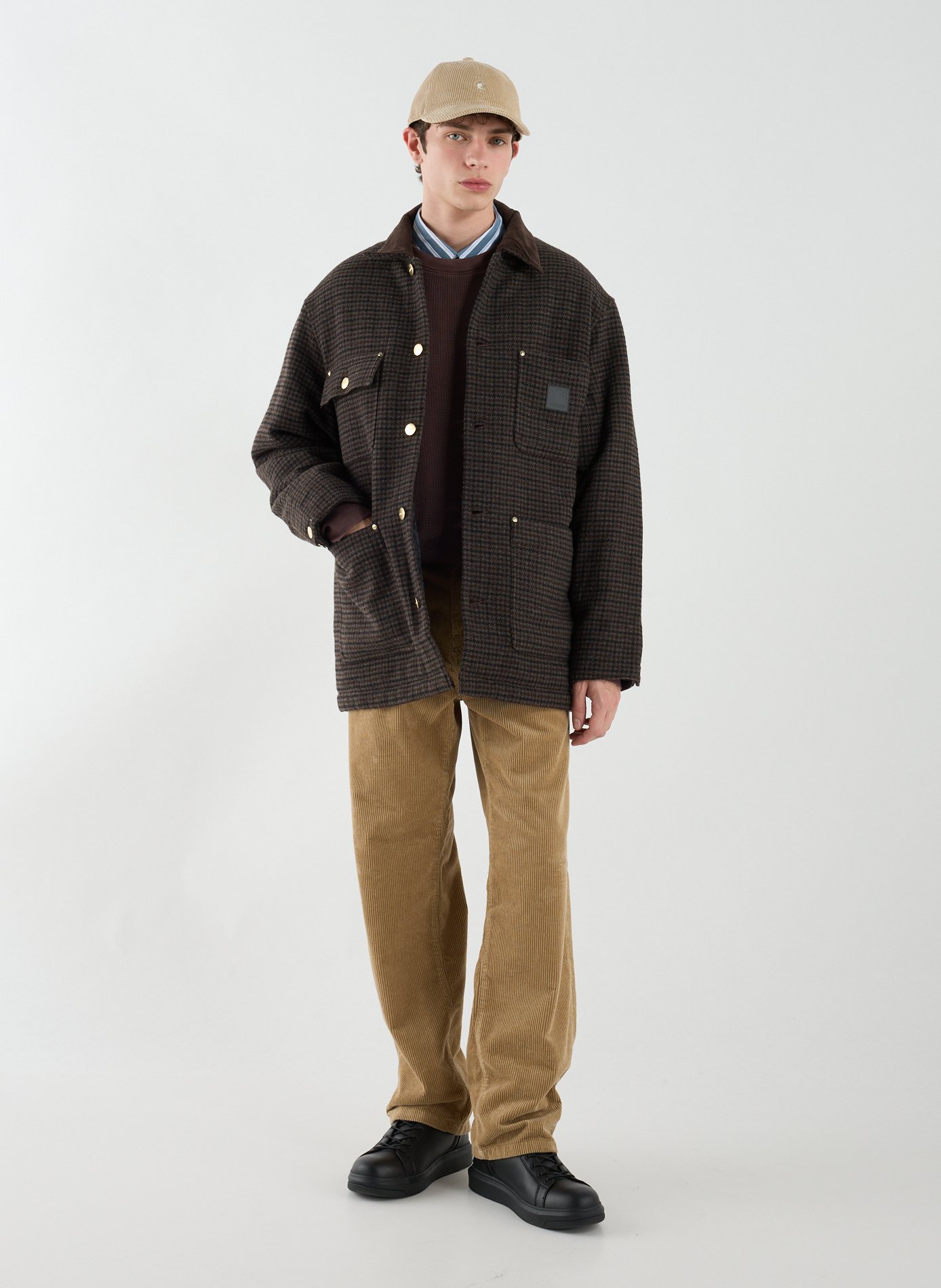 Casquette Harlem brodée en coton CARHARTT WIP Beige