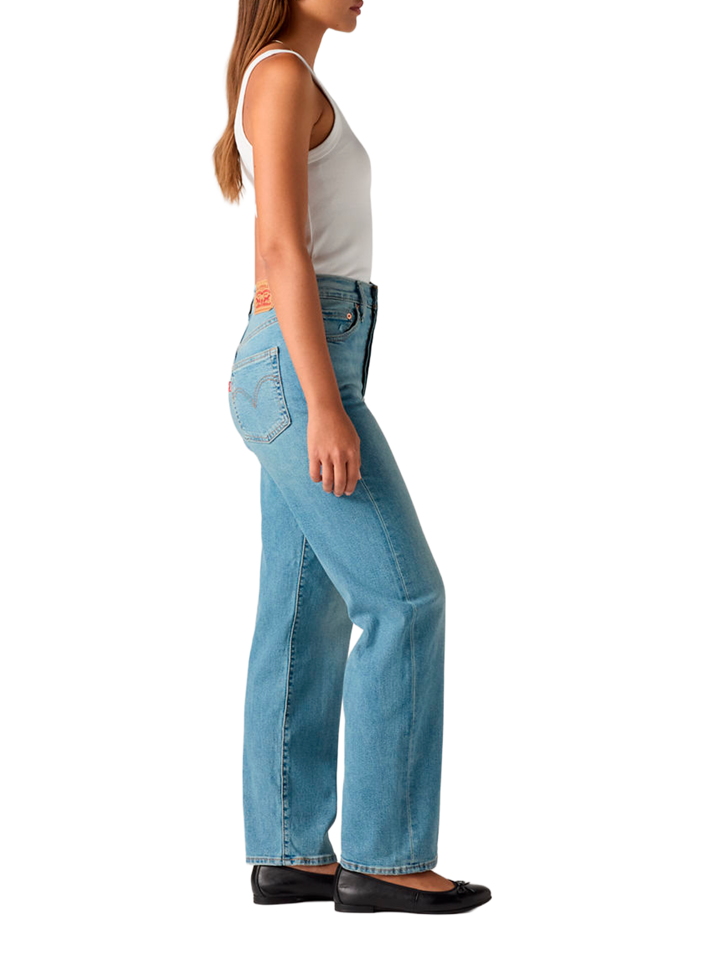 High-waisted straight-leg jeans LEVI'S Blue