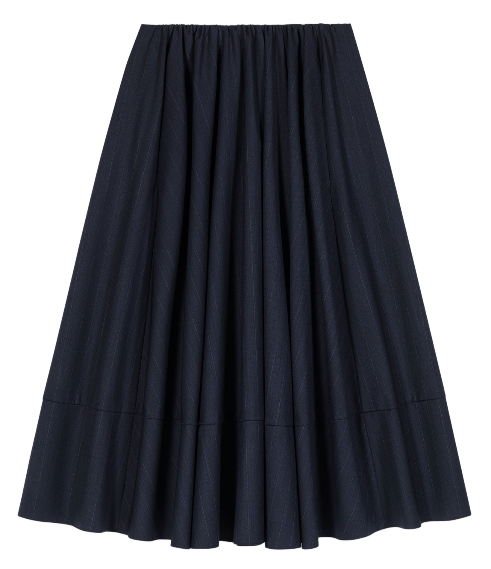 Jupe midi plissée en laine mélangée MAJE Bleu