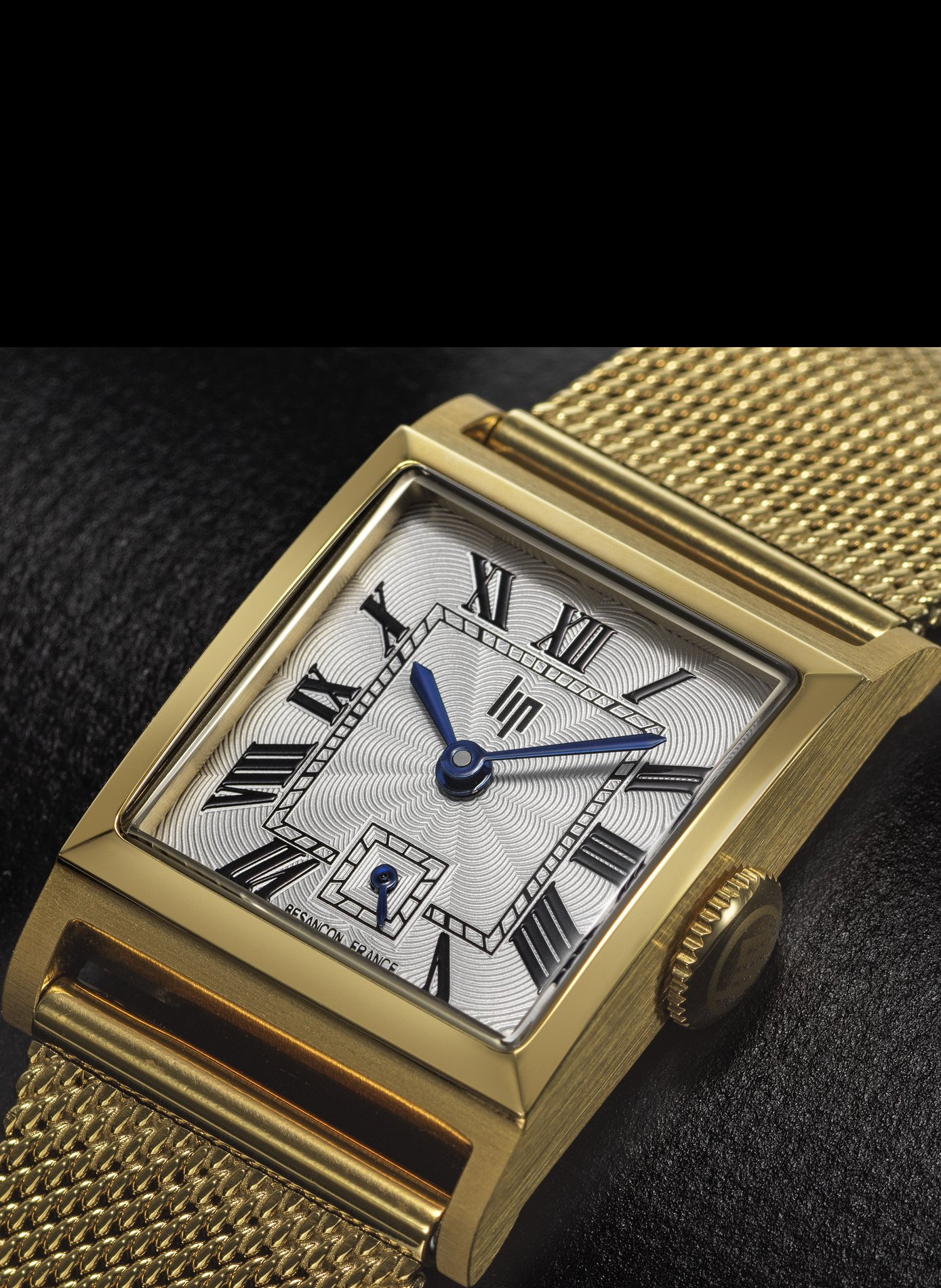 Montre quartz carrée en acier LIP Argent