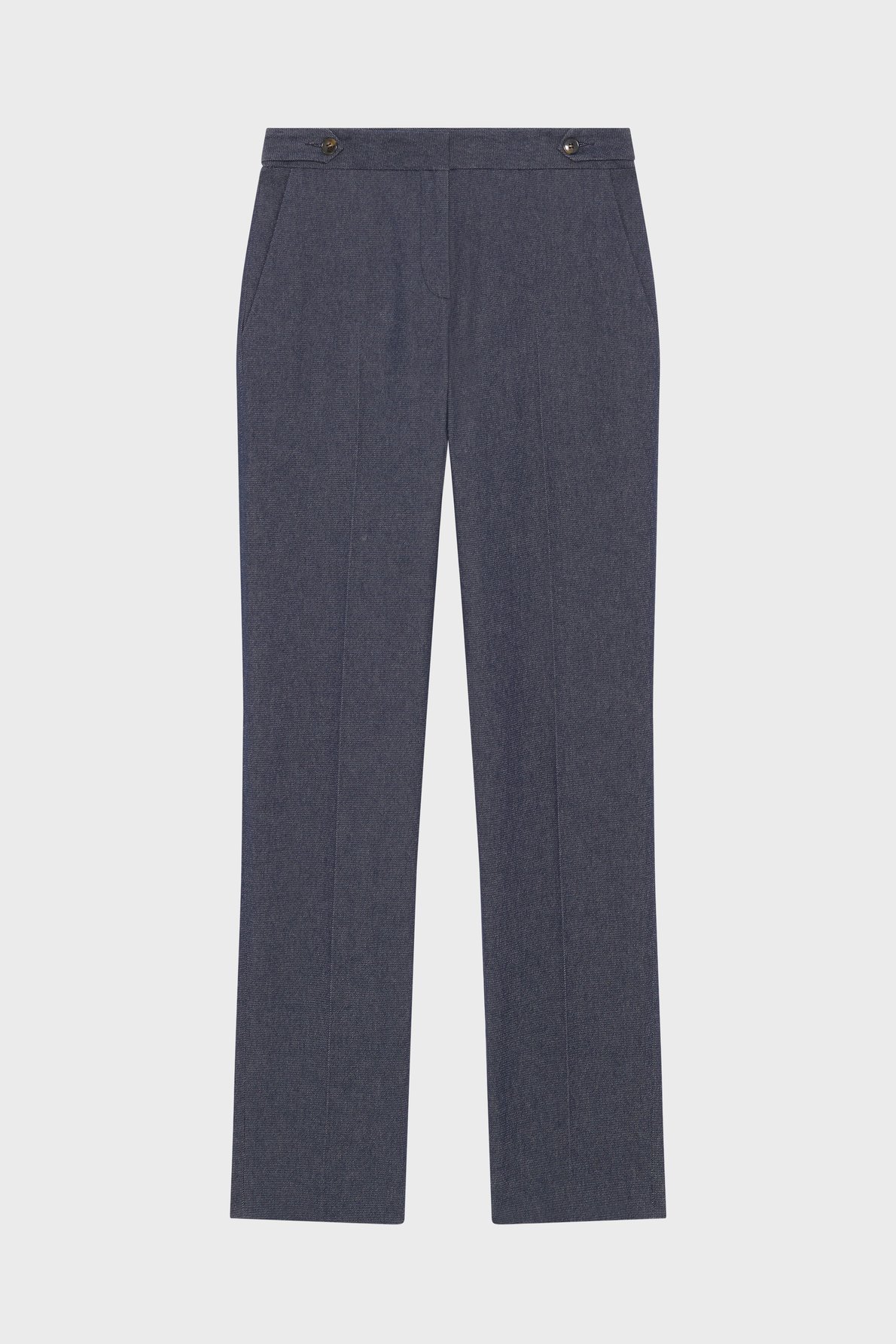 Pantalon droit de tailleur en denim - belinda PABLO Bleu