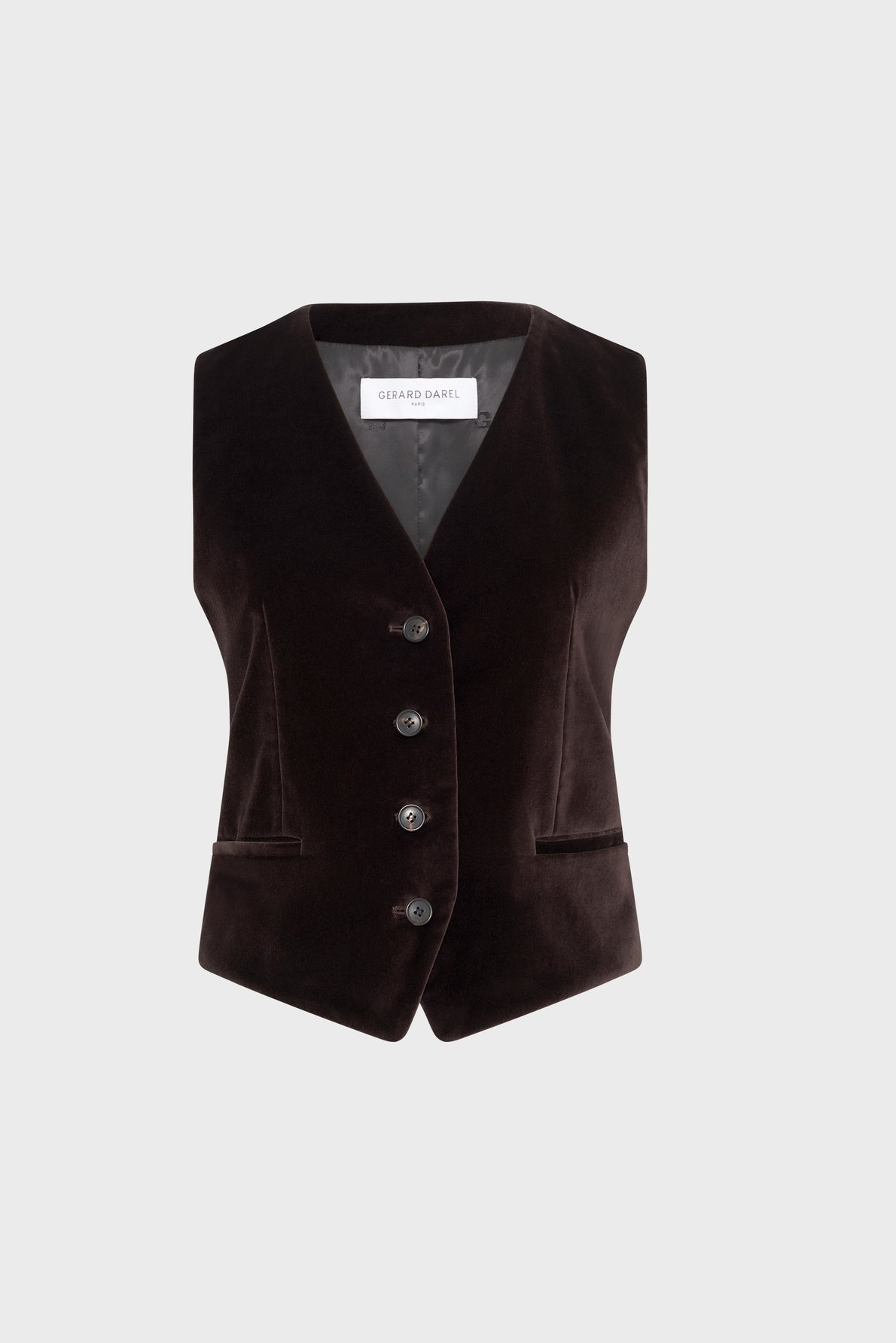 Gilet Long Marron Gérard Darel Taille 3 Neuf Avec étiquettes - Étiqueté 135€ - Doublure Coton