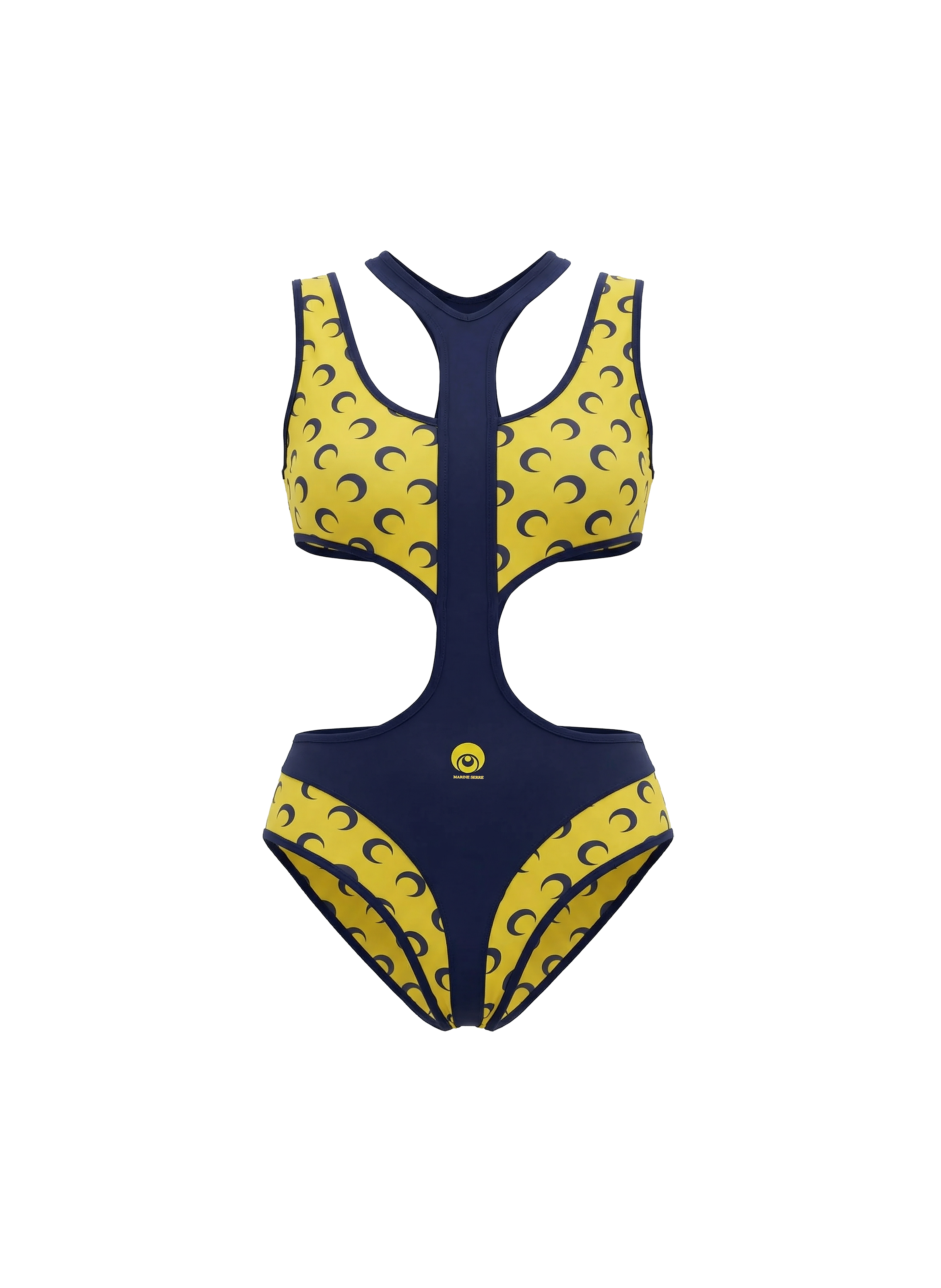 Body athleisure à découpes avec empiècements moon MARINE SERRE Bleu