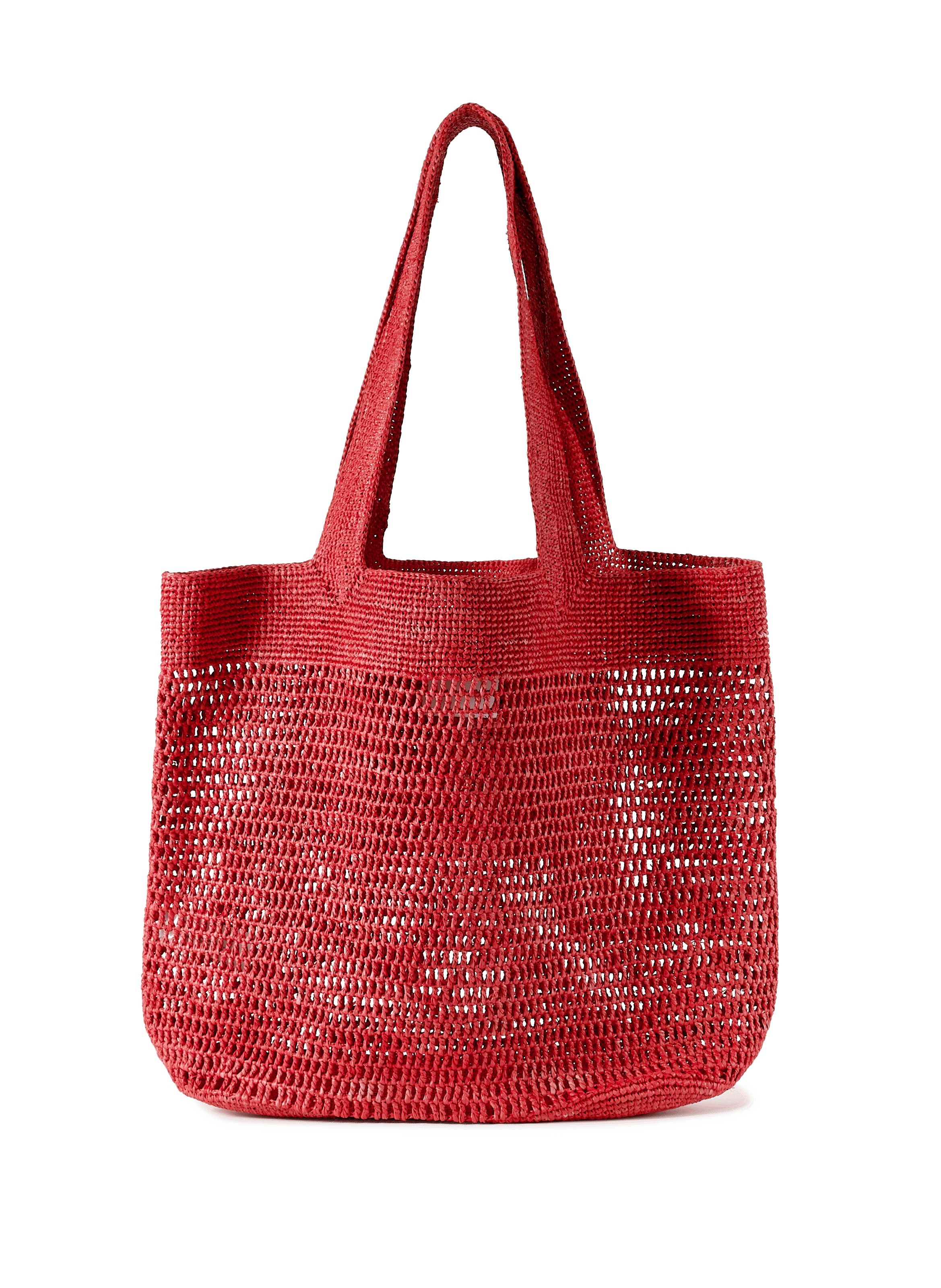 Sac à main panier en raphia SAISON 1865 Rouge