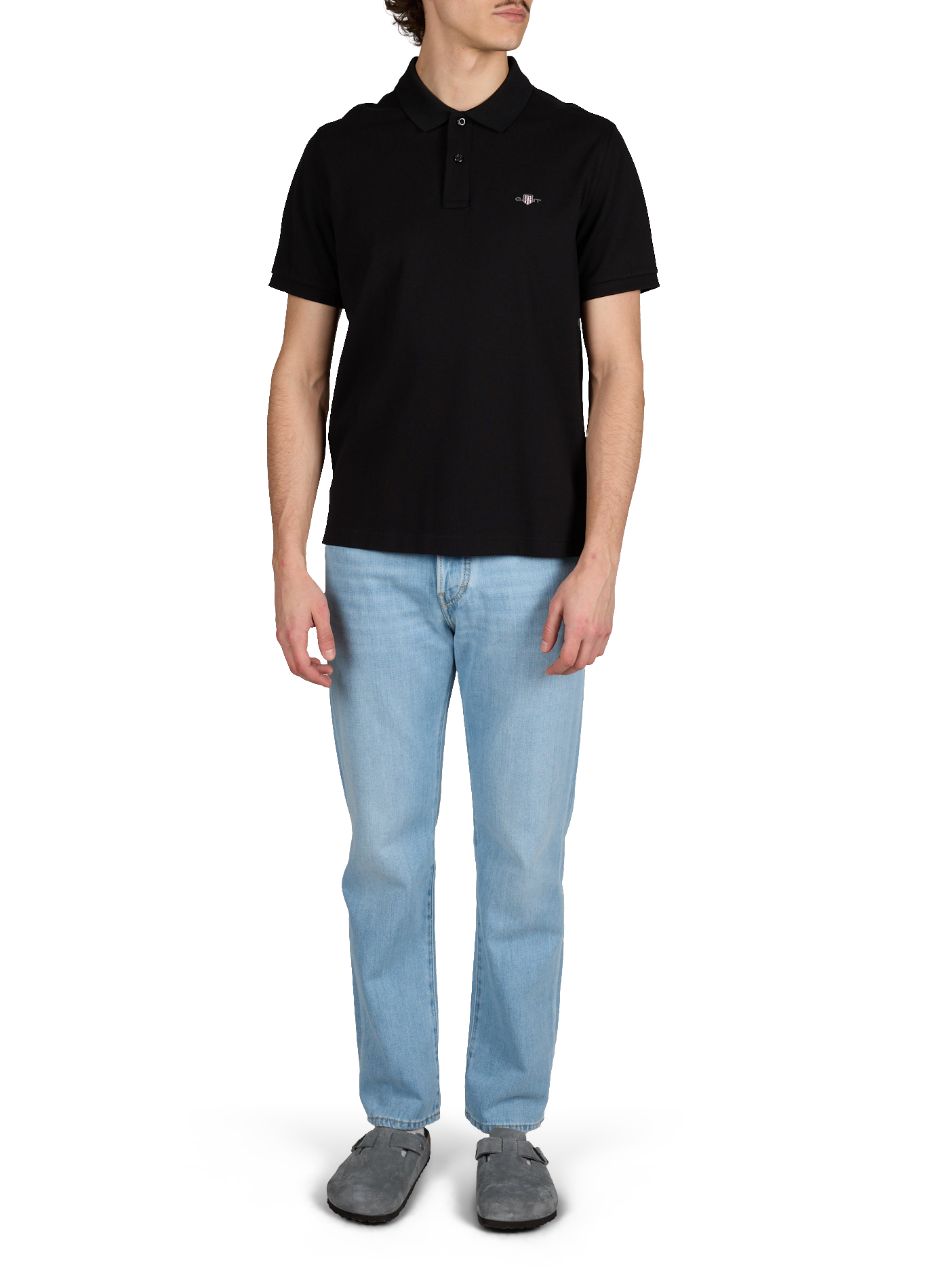  Cotton polo shirt  GANT Black