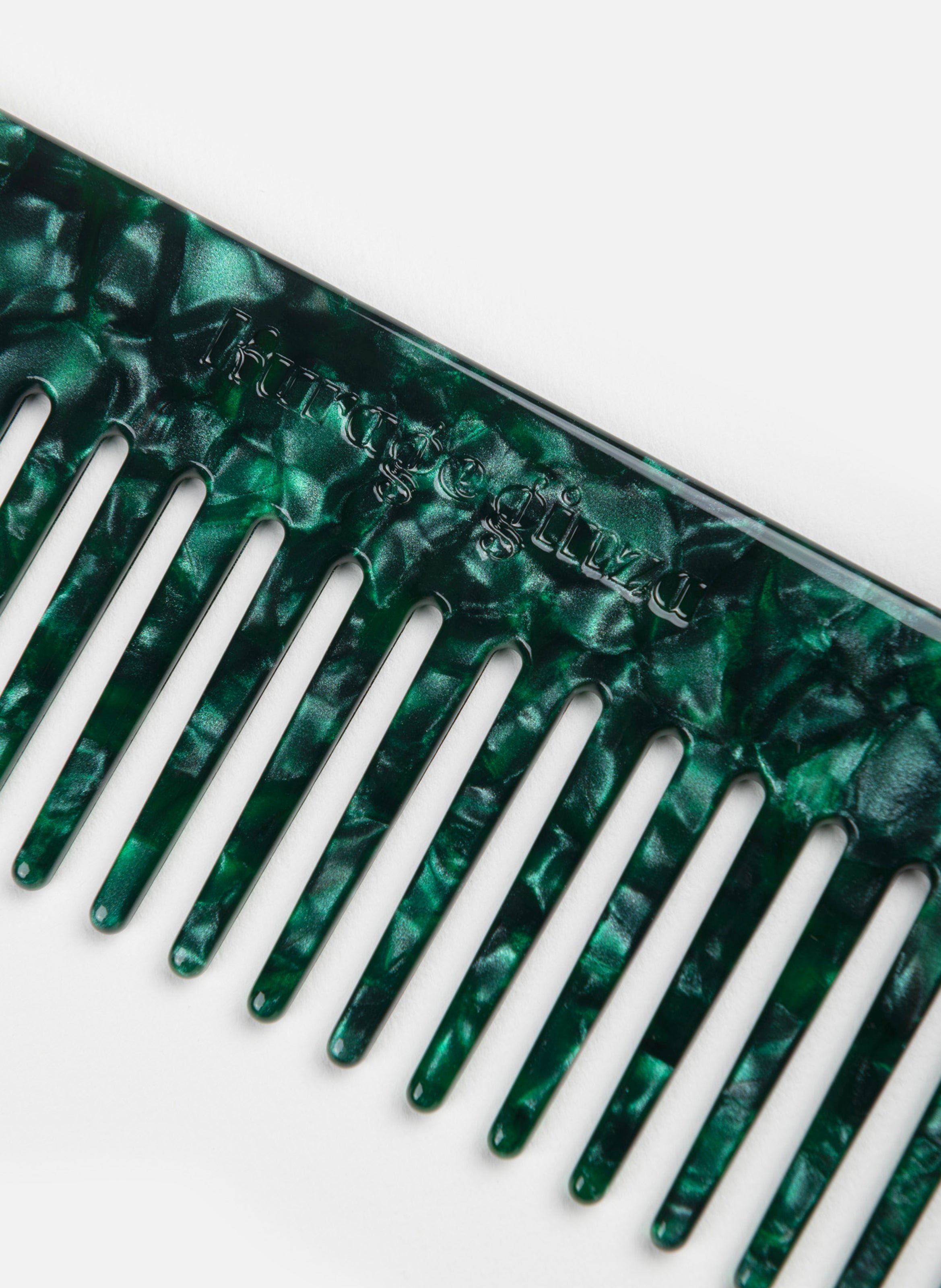 Peigne dahlia en acétate de cellulose KURAGE GINZA Vert