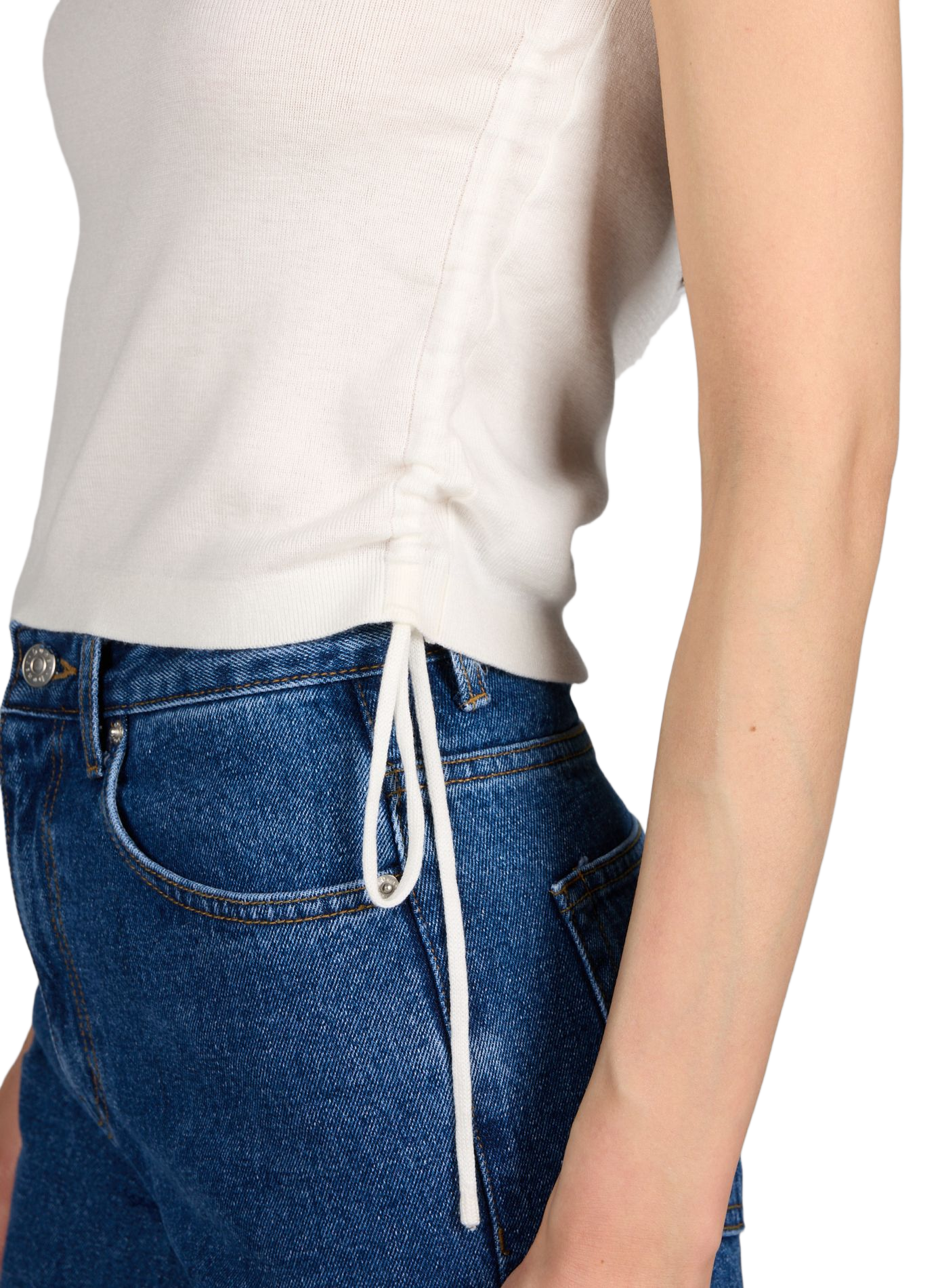 Top en maille droit DUNST Blanc