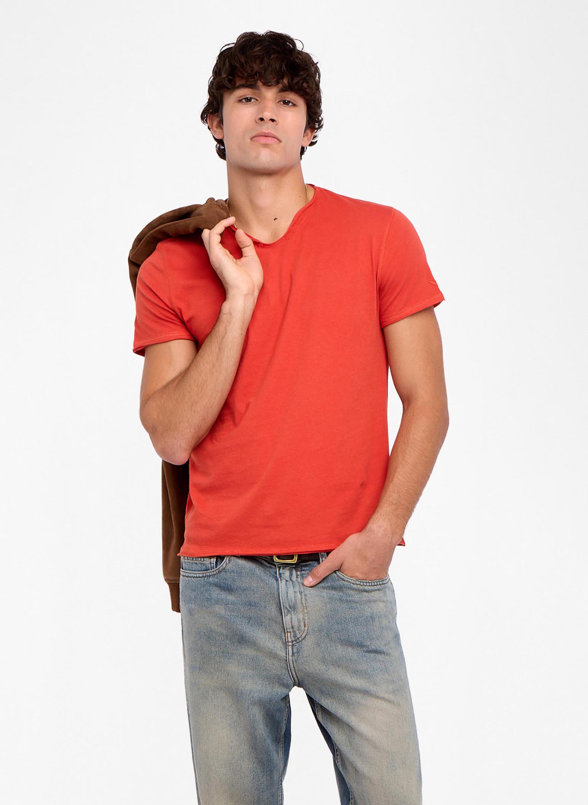 Tee-shirt droit en coton monastir ZADIG&VOLTAIRE Orange