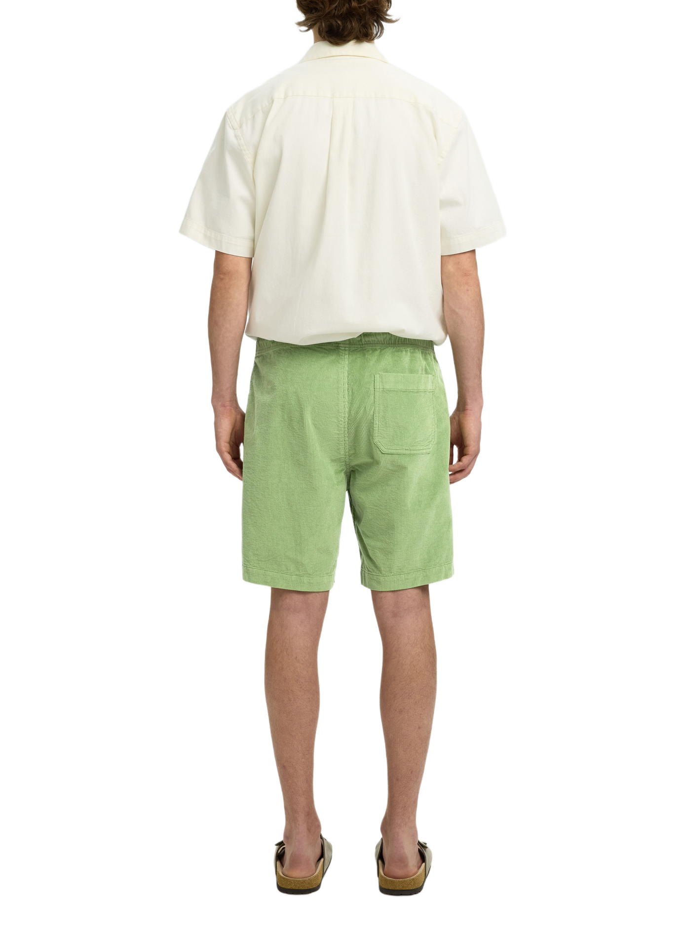 Gonna dritta in misto cotone SELECTED Verde