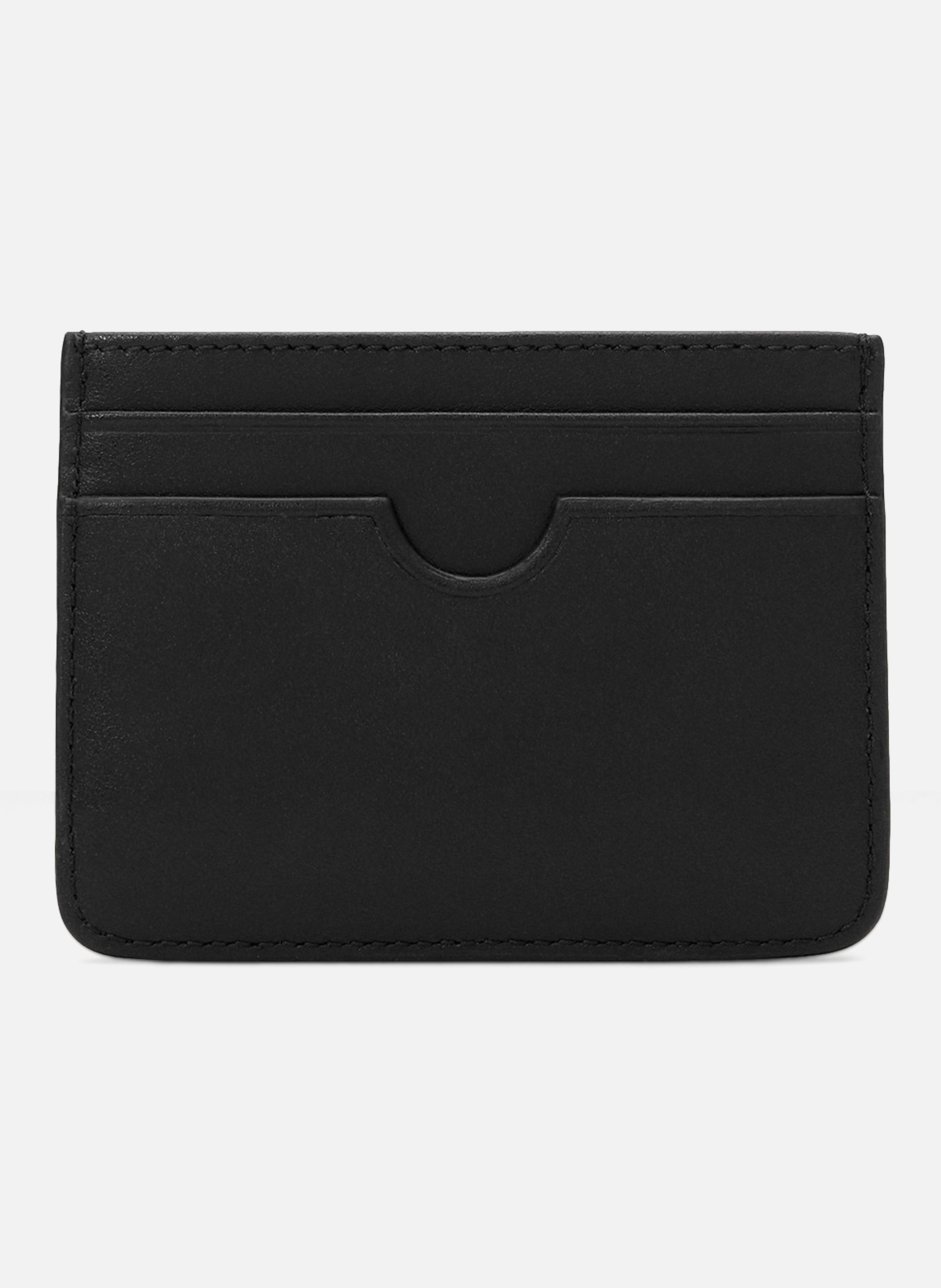 Porte-cartes unisexe en cuir de vachette ami de coeur AMI PARIS Noir