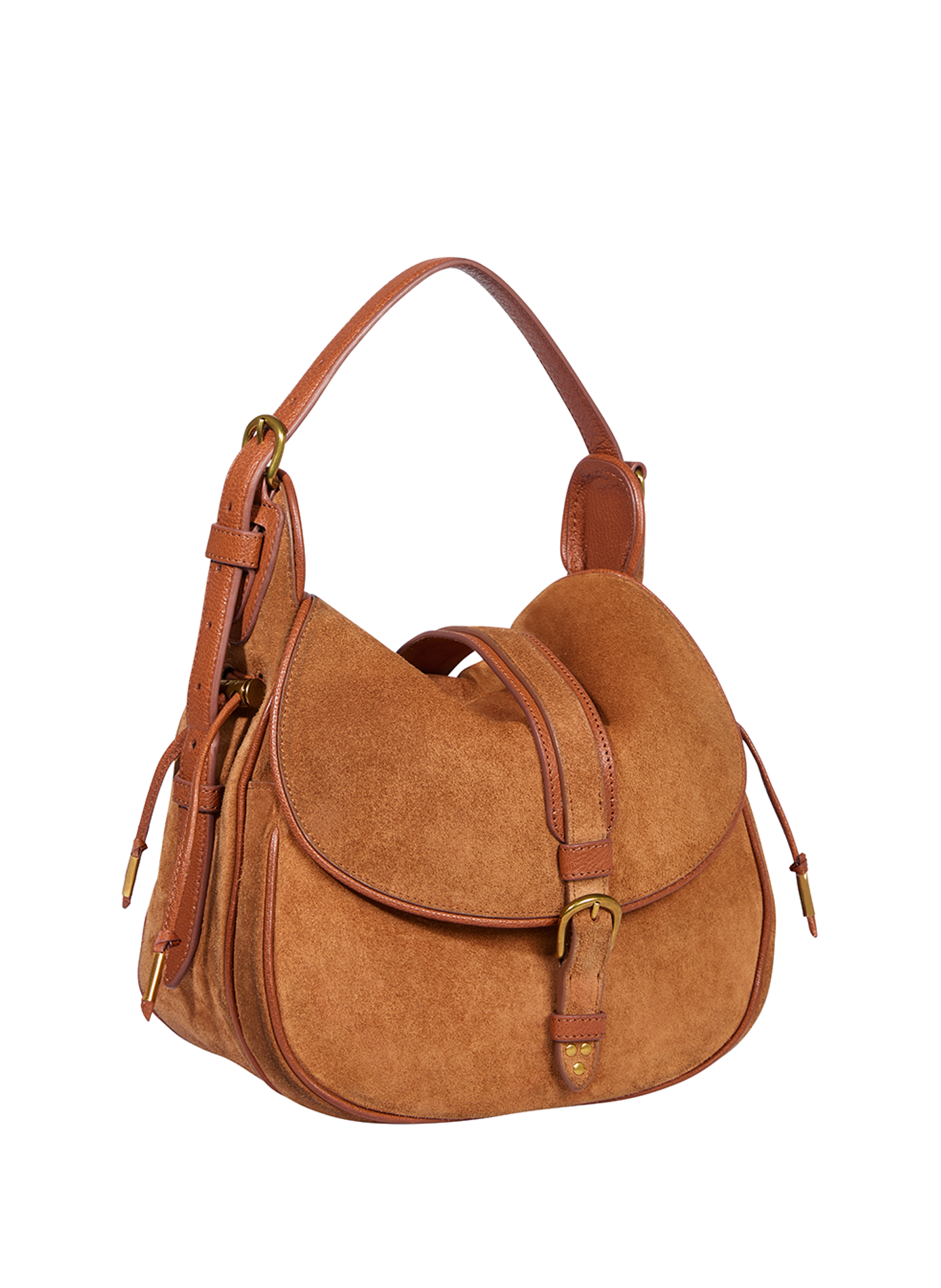 Sac épaule en cuir suédé JÉRÔME DREYFUSS Marron