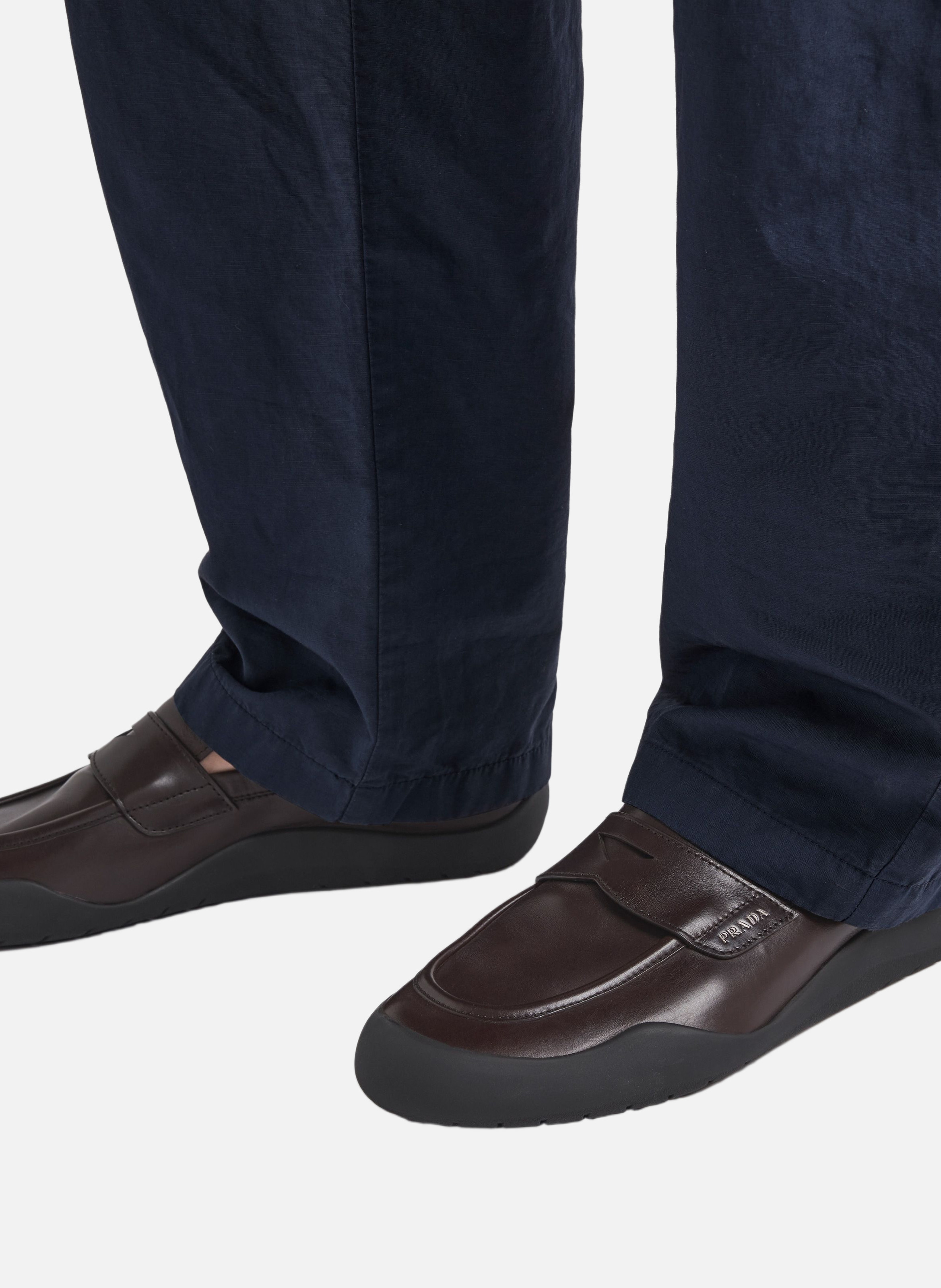 Mocassins speedrock en cuir PRADA Marron