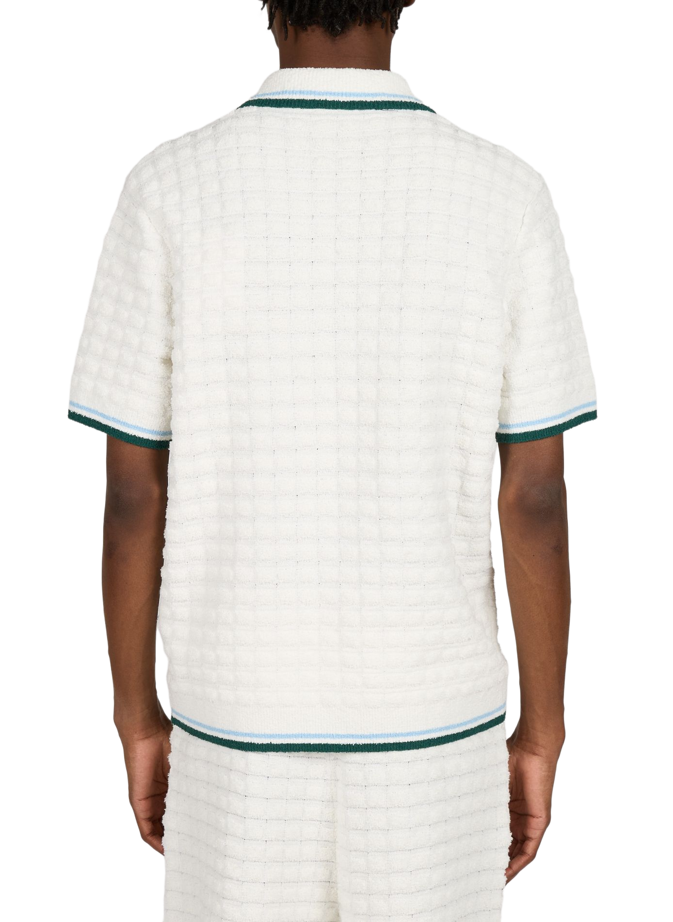 Polo in blended cotton loop fabric CASABLANCA PARIS White