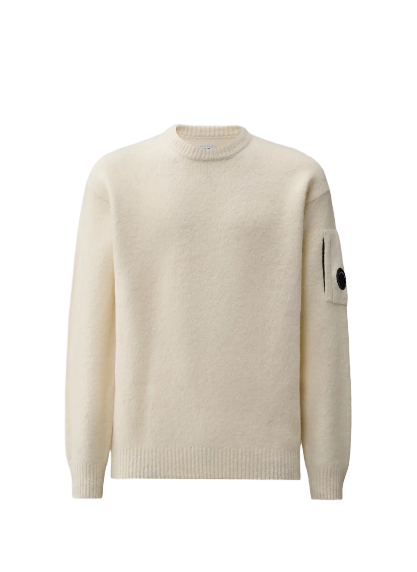 Pull droit à col montant en laine mélangée CP COMPANY White