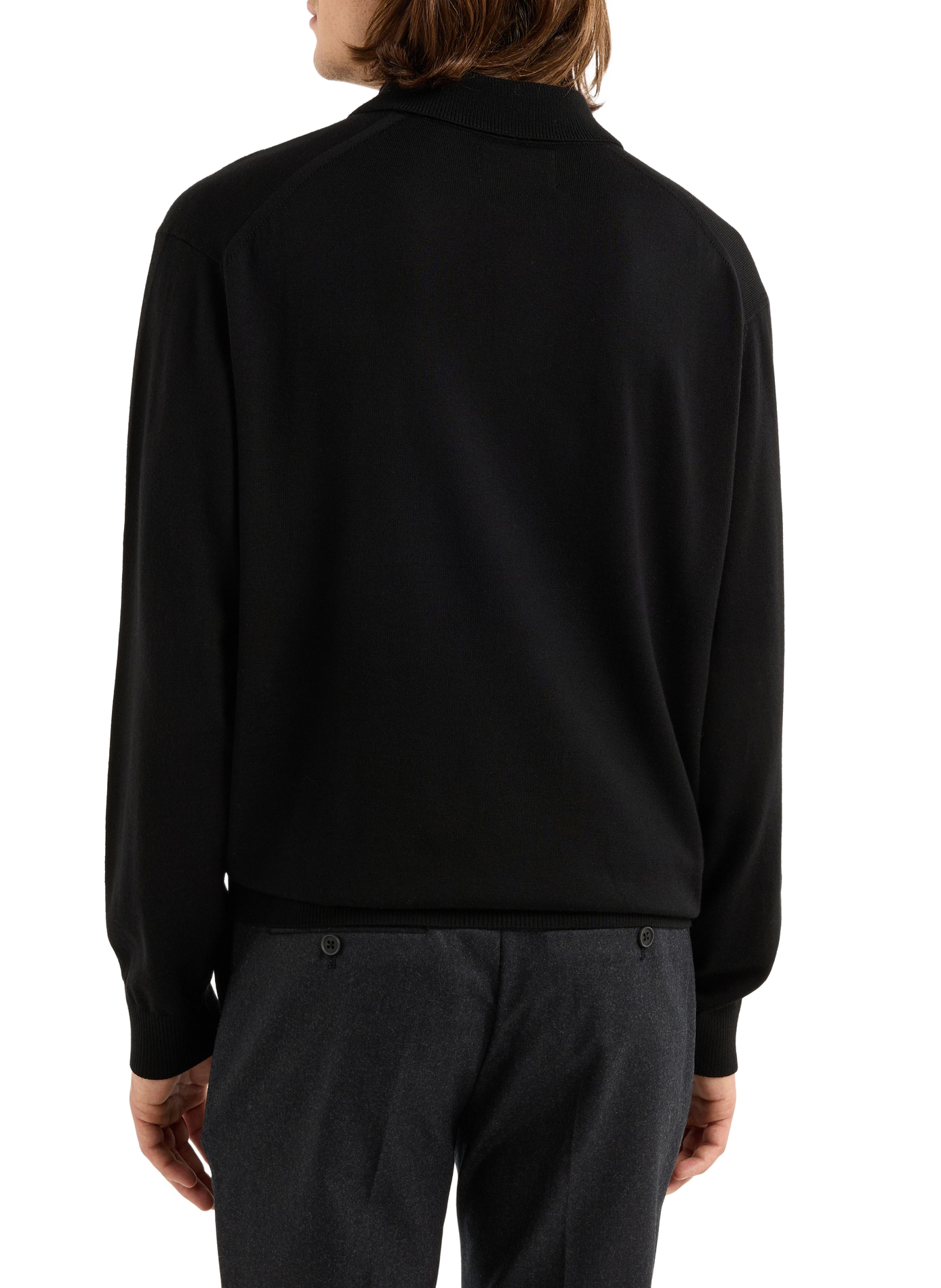 Pull Arnau en laine mérinos  | Noir SAISON 1865 Homme