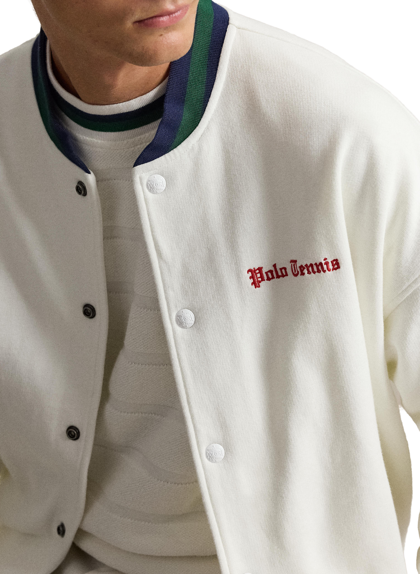 Lässige Bomberjacke aus Baumwollmischung POLO RALPH LAUREN Weiss