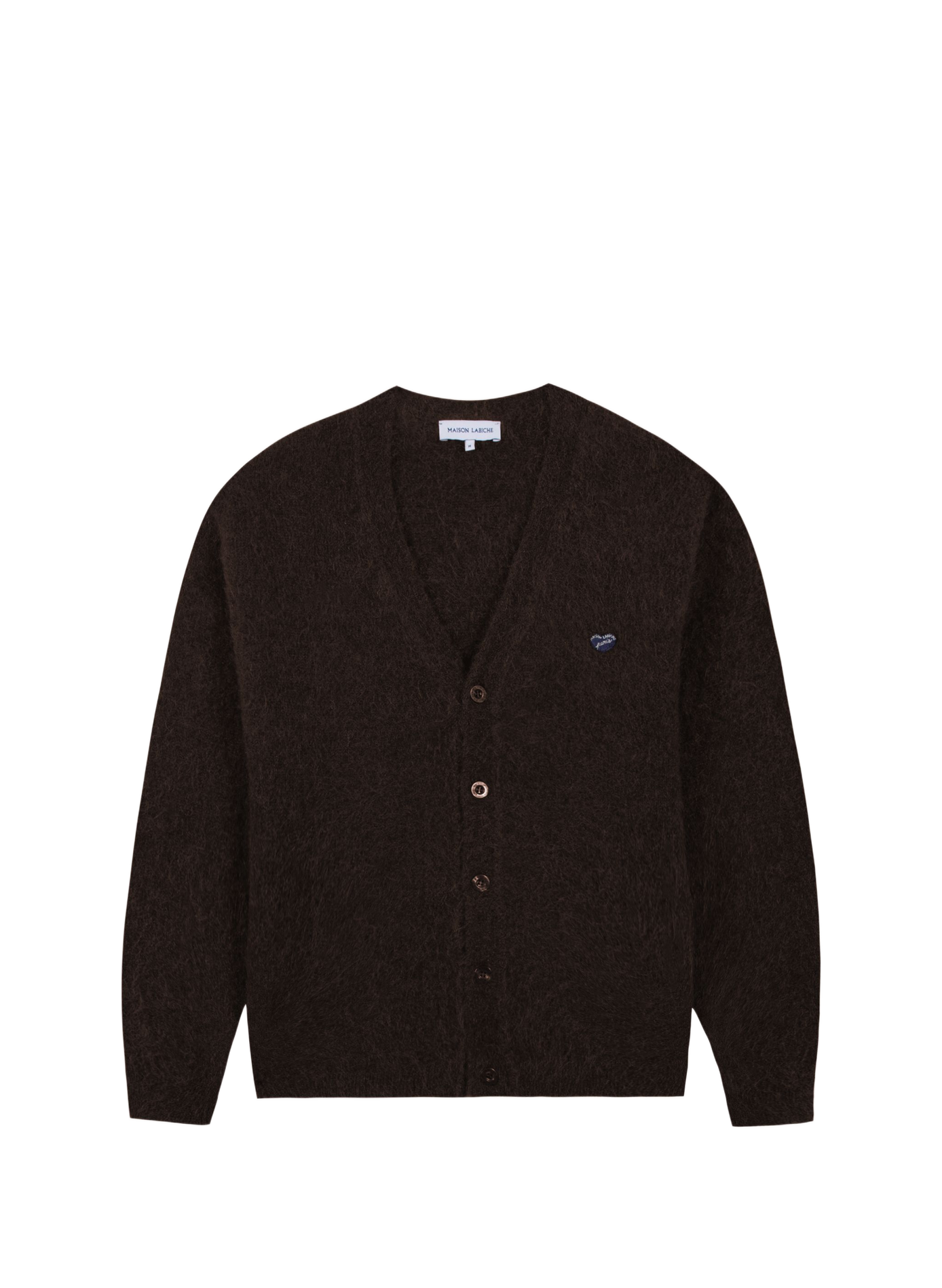 Straight buttoned cardigan with embroidery MAISON LABICHE Brown