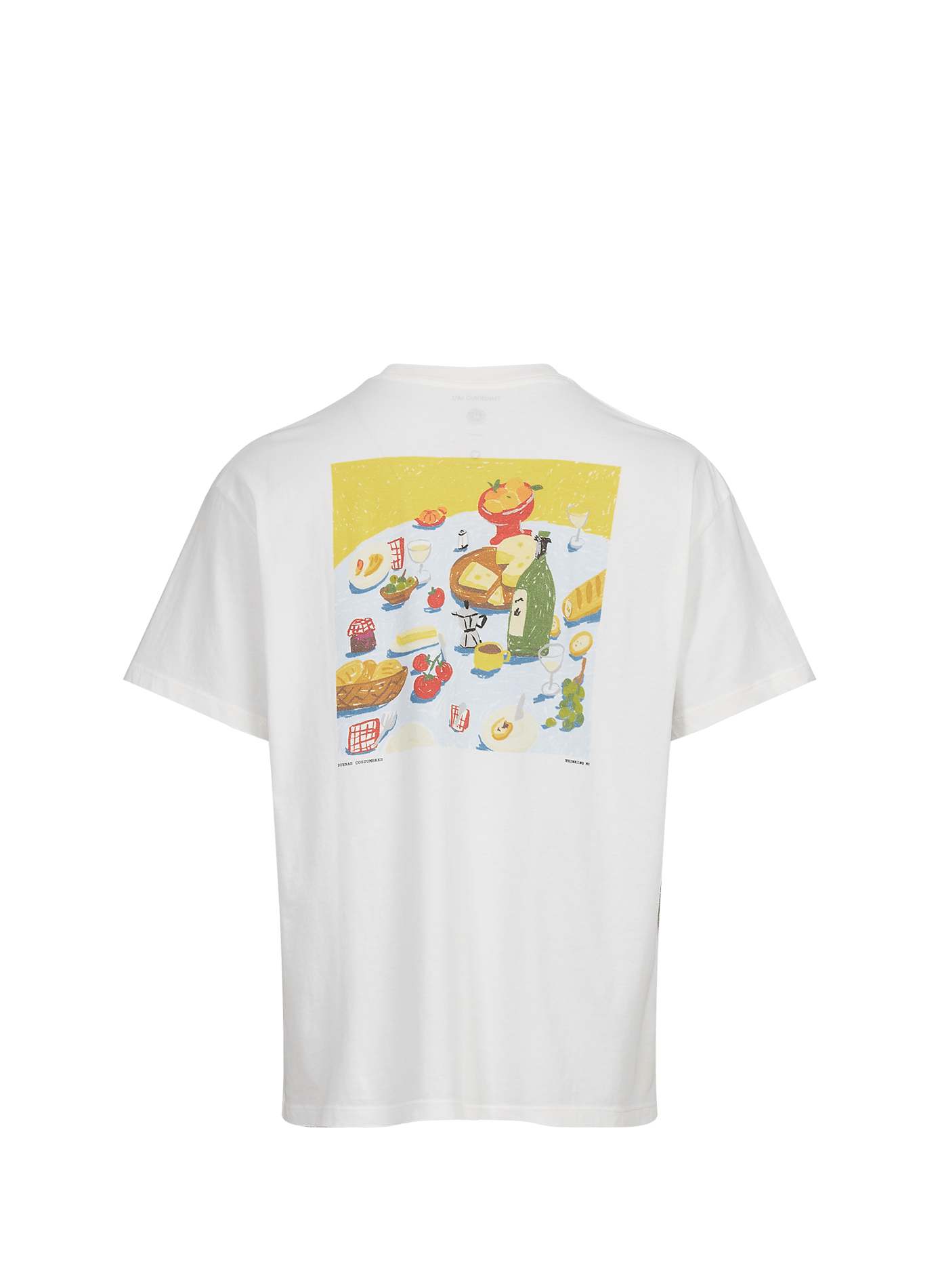 Bedrucktes T-Shirt "Aaron" aus Baumwolle THINKING MU Weiss