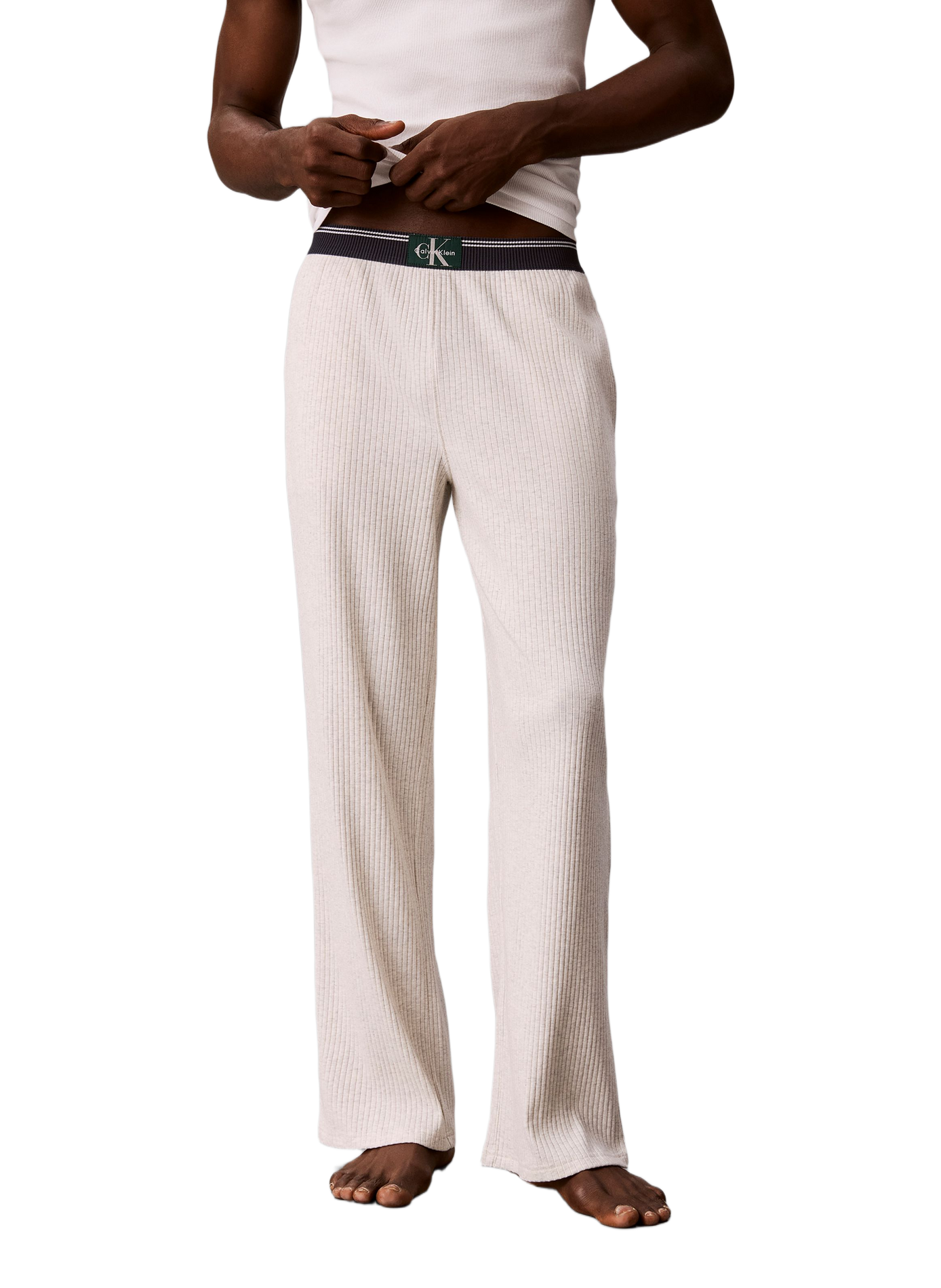 Pyjamahose aus Baumwollmischung CALVIN KLEIN Grau