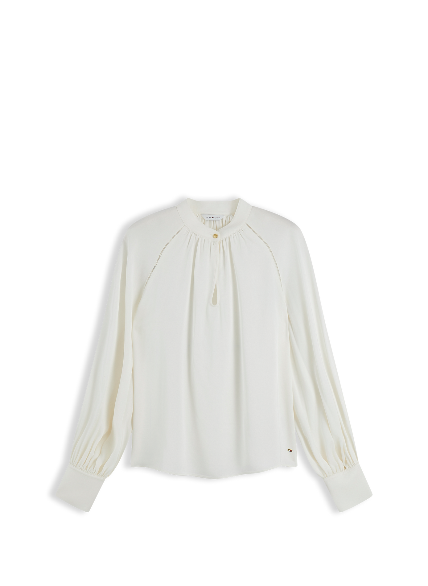 Straight round-neck blouse TOMMY HILFIGER White