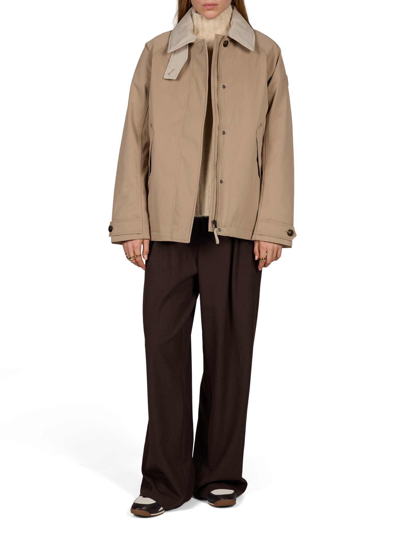 Oversized high-neck sweater ARTLOVE Beige