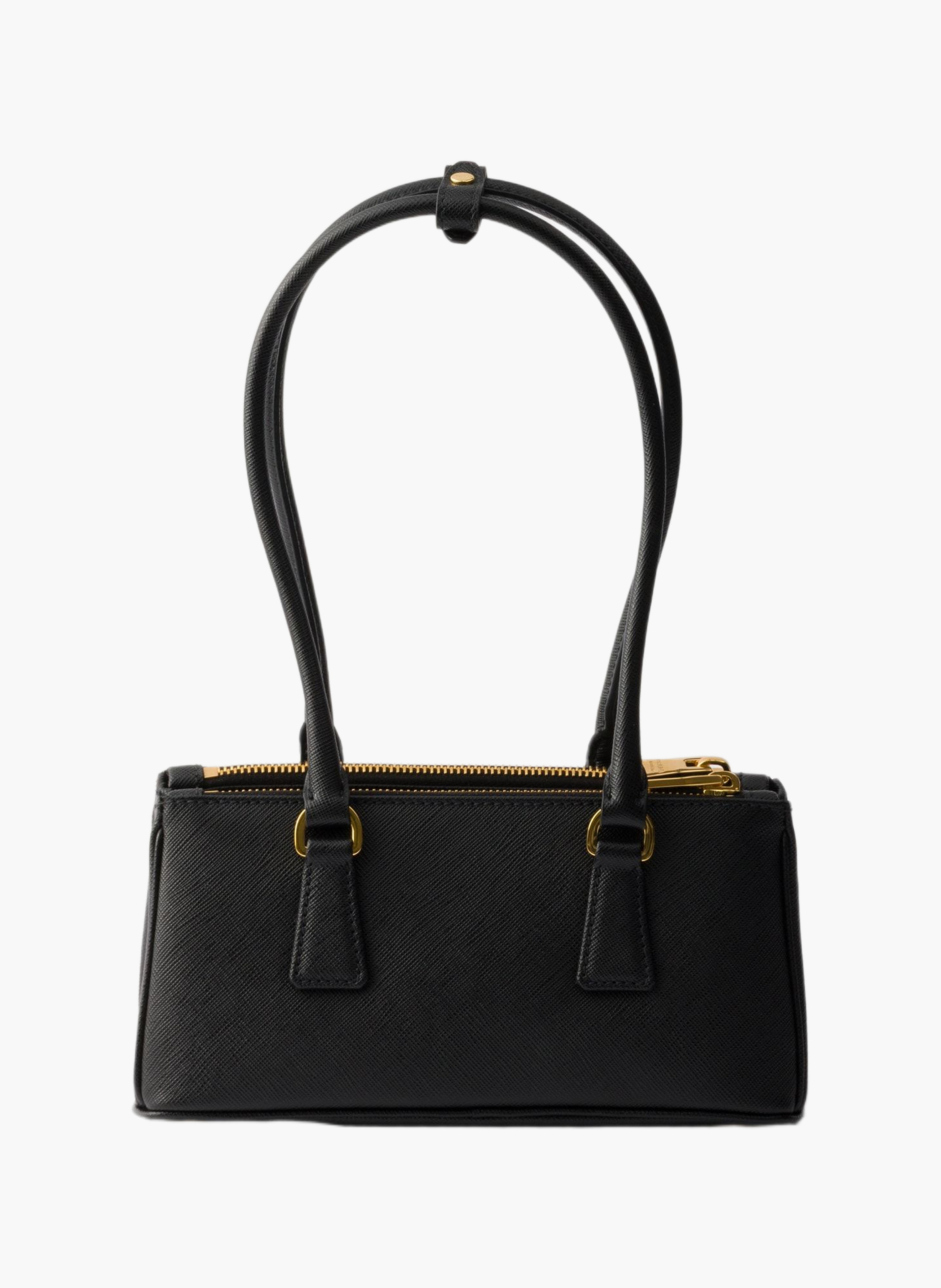 Mini sac prada galleria en cuir saffiano PRADA Noir