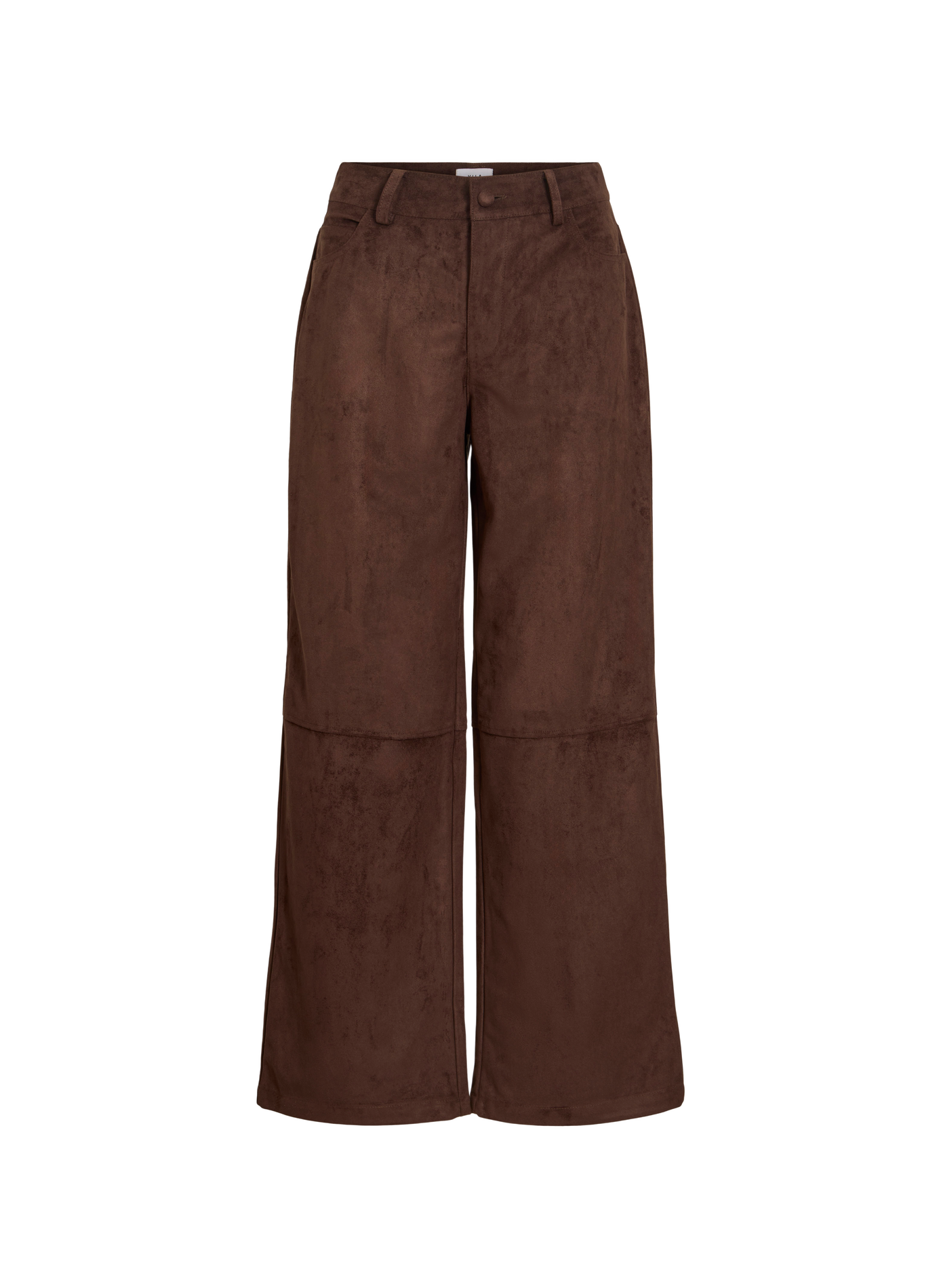 Straight-leg wide-leg suede trousers VILA Brown
