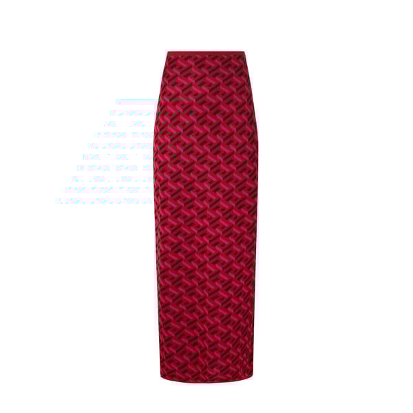 Jupe longue à motif jacquard