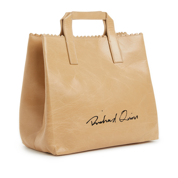 Richard Quinn Leather Tote Bag In Brown