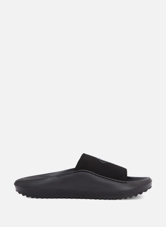 CALVIN KLEIN Flat sandals with logo Black