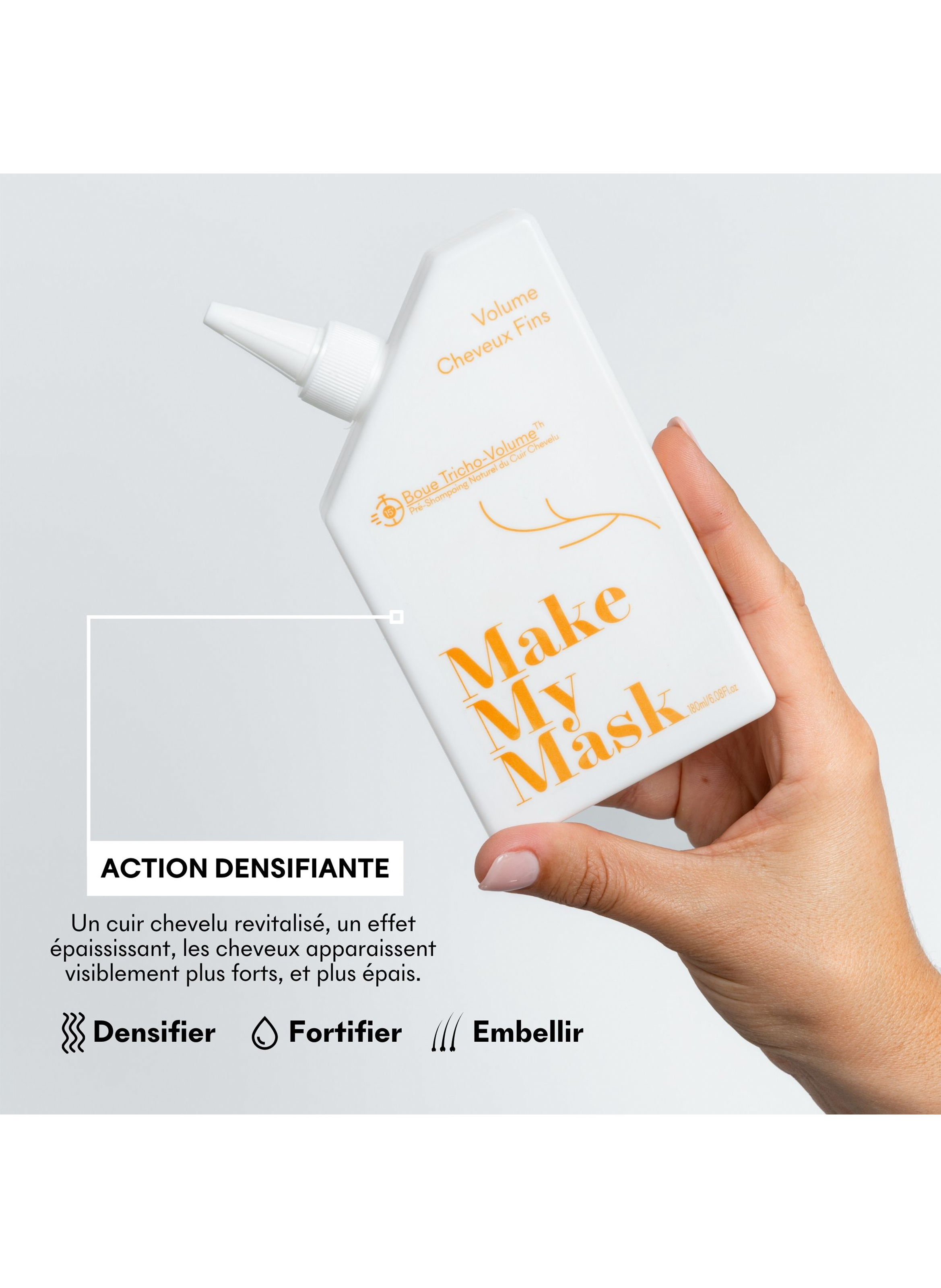 Boue Tricho-Volume - Cheveux fins MAKE MY MASK No color