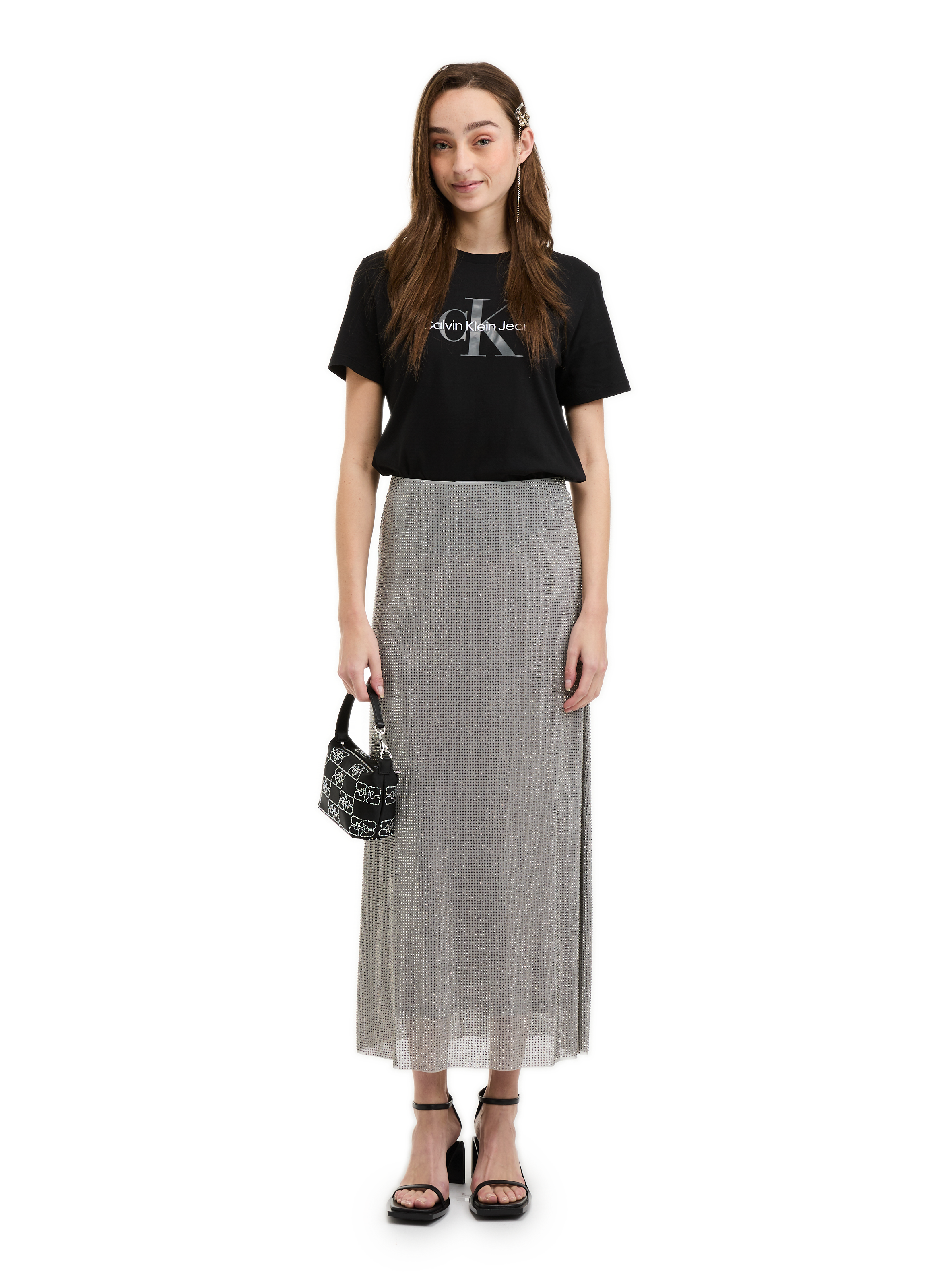 Jupe longue Sahannan SAMSOE SAMSOE Gris