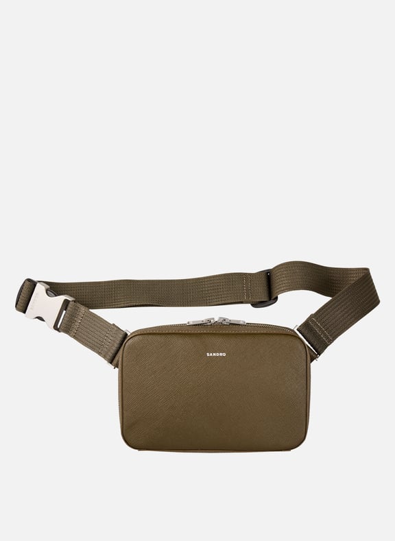 Sac bandoulière en cuir Vert by SANDRO SANDRO Sac bandoulière en cuir Vert